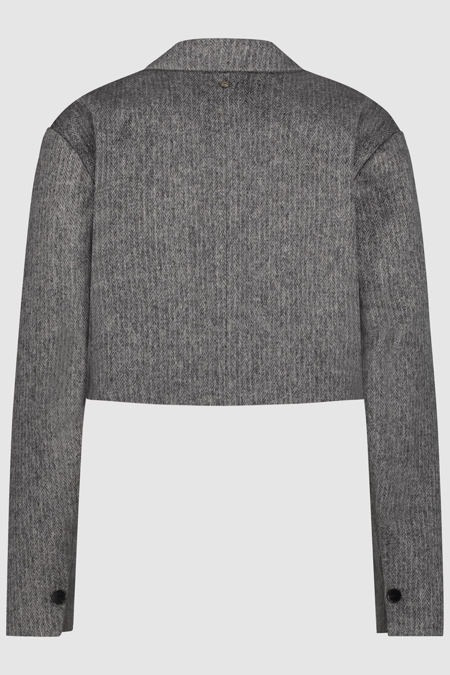 GIRLS LAURA BLAZER HERRINGBONE GREY 2