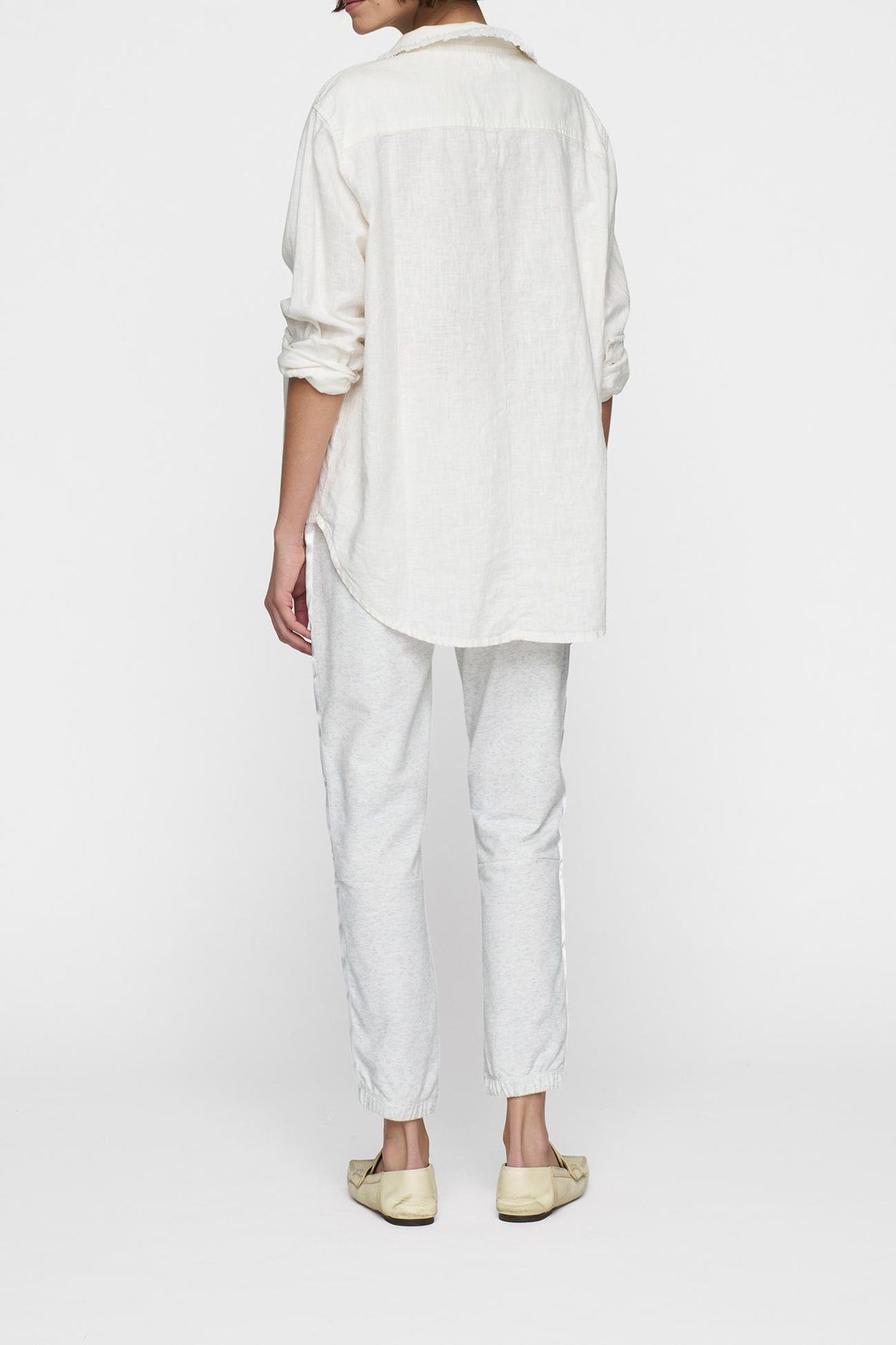 BELTED CROPPED JOGGER WHITE MELEE 4