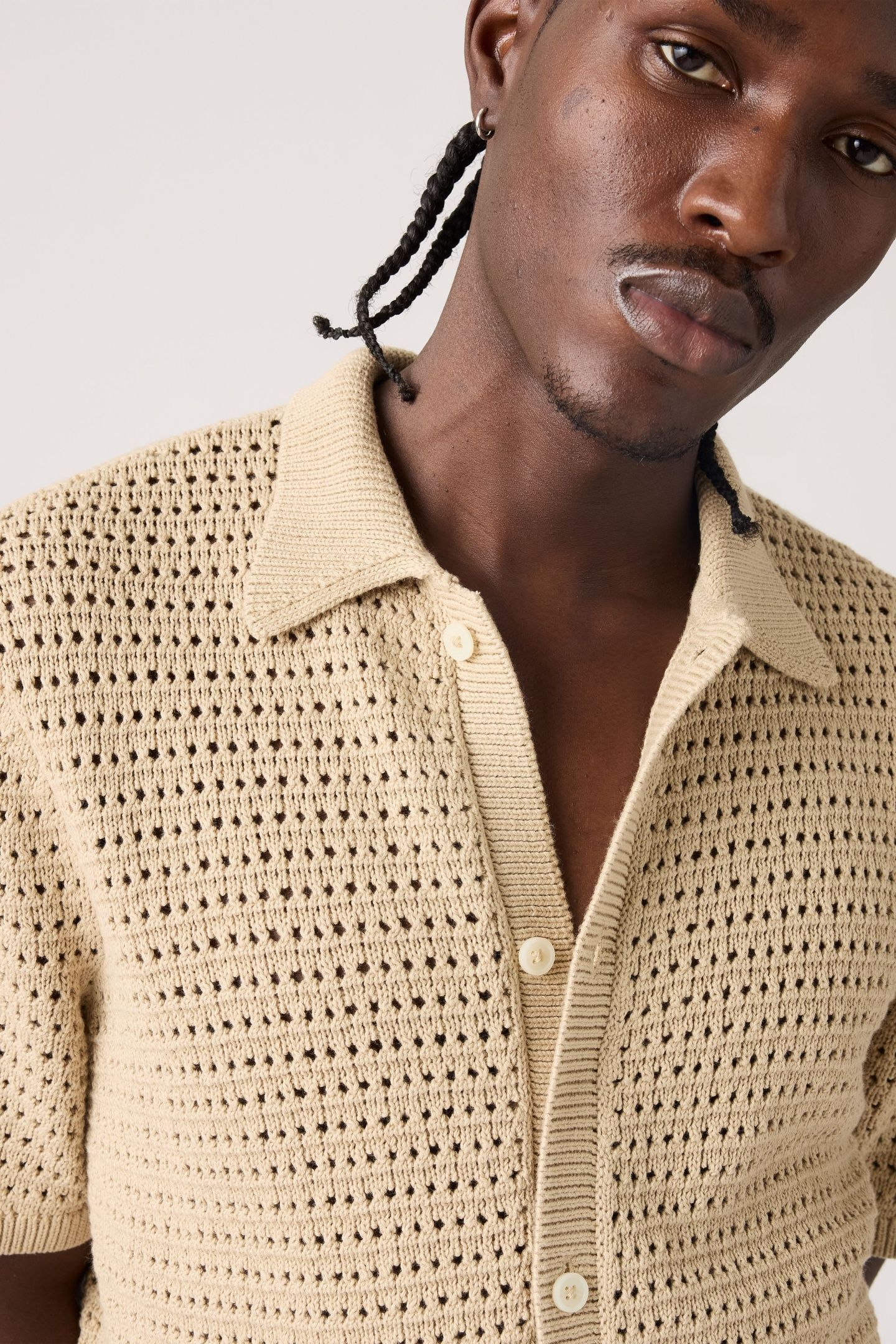 SWEATER KNIT SHIRT BEIGE 4