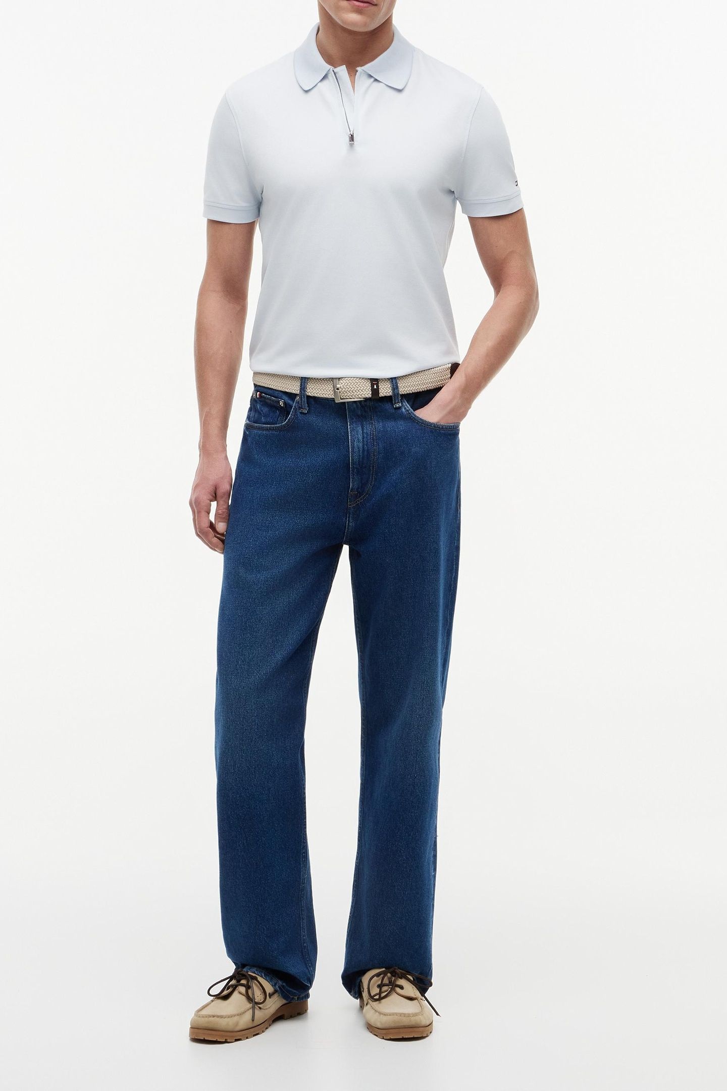 PERFORMANCE SMART CASUAL POLO SHIRT BREEZY BLUE/WHITE 2