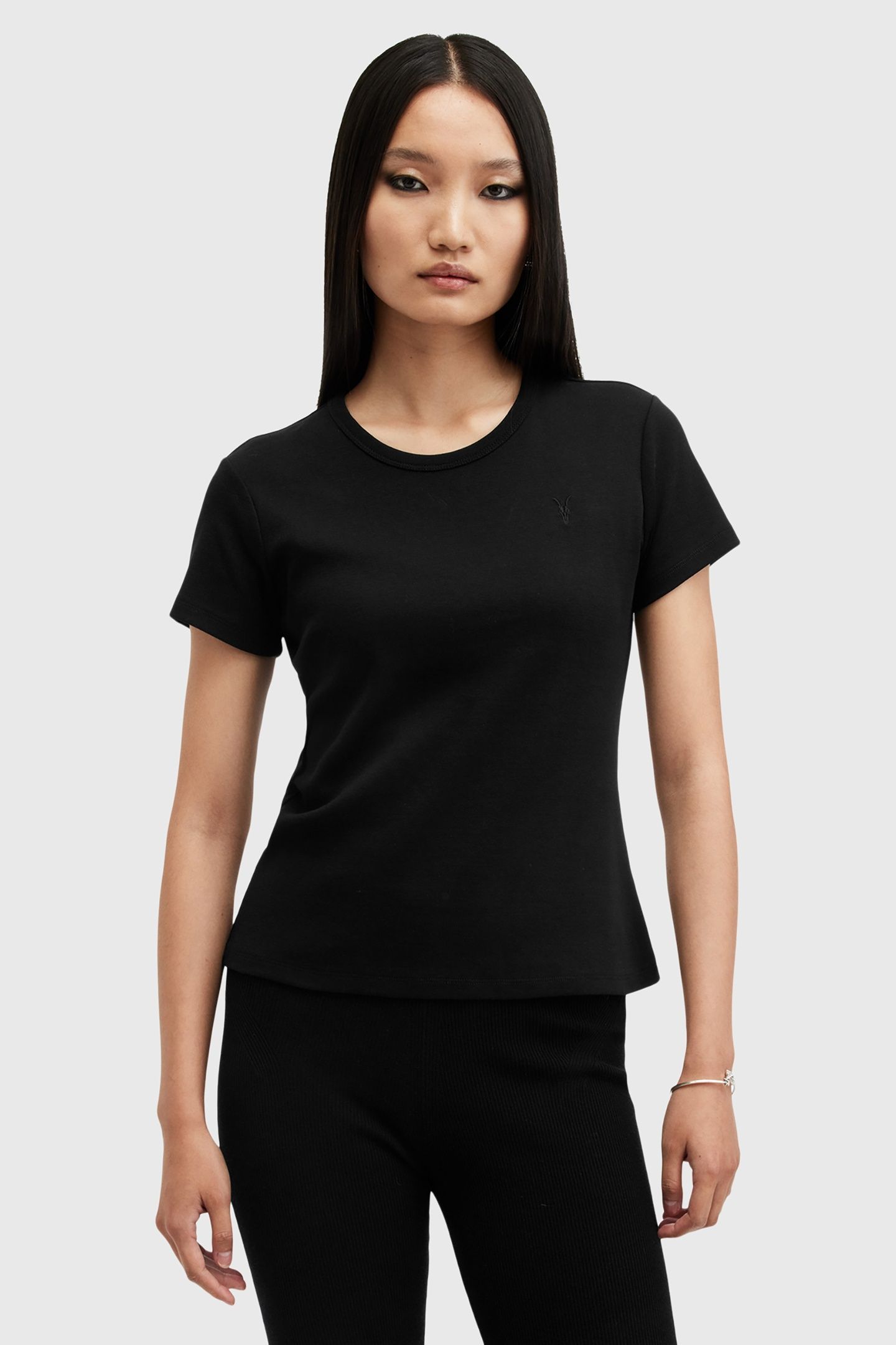 STEVIE RAMSKULL TEE JET BLACK 1