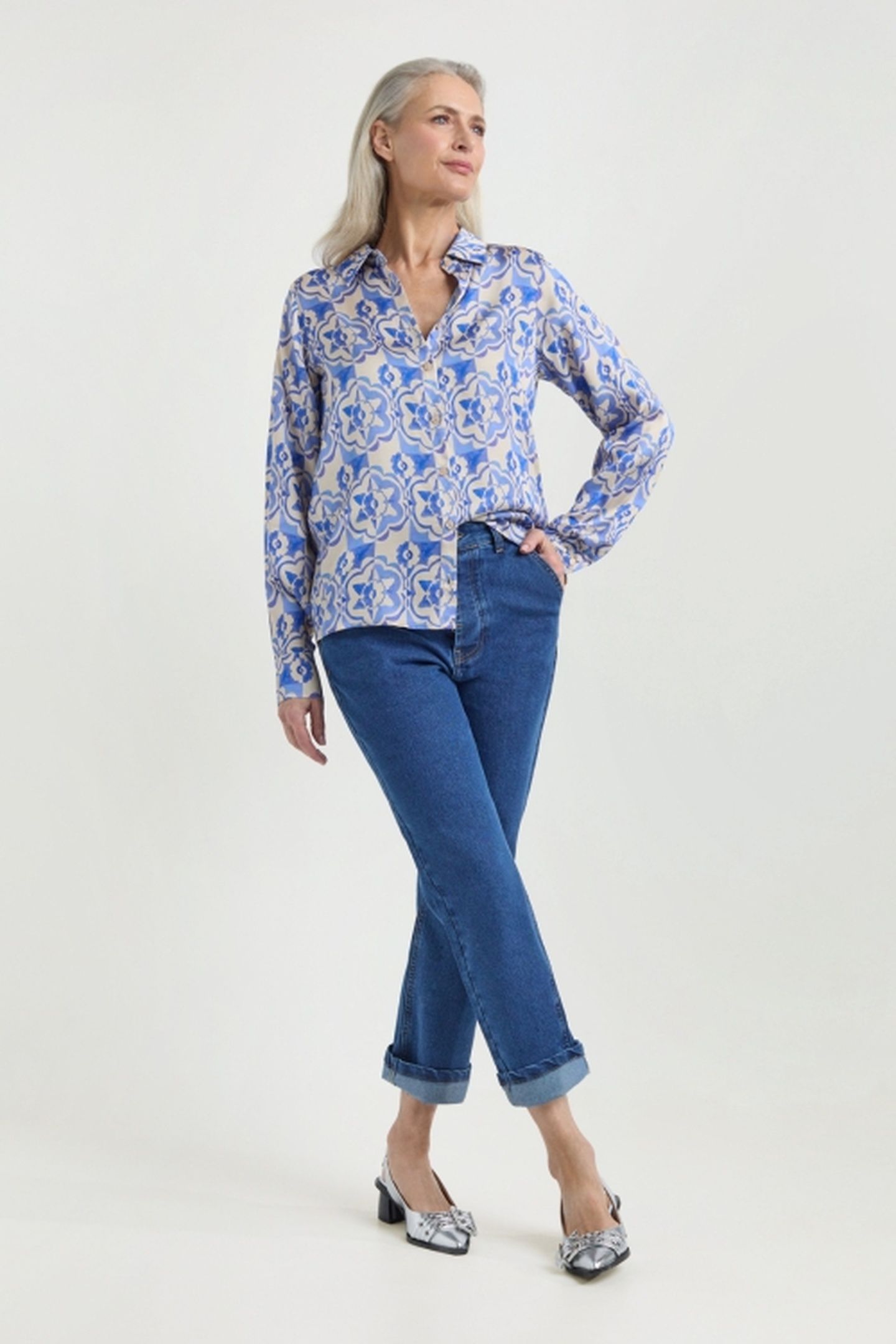 JACK BLOUSE ROYAL BLUE PRINT 3