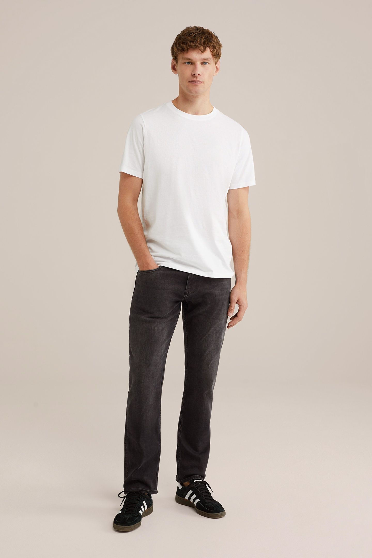 5-POCKET MID WAIST DARK GREY 3
