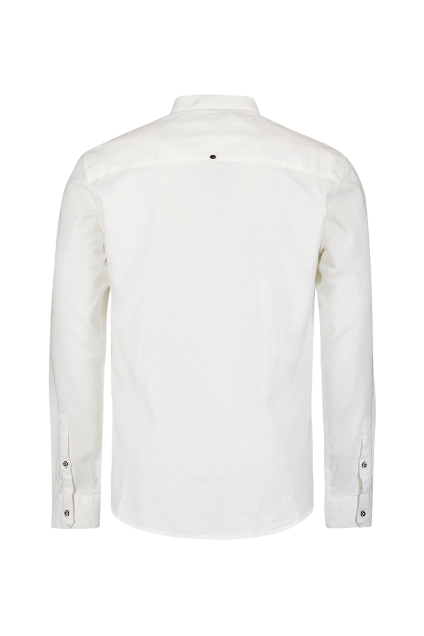 SHIRT GRANDDAD SOLID WITH LINEN WHITE 6