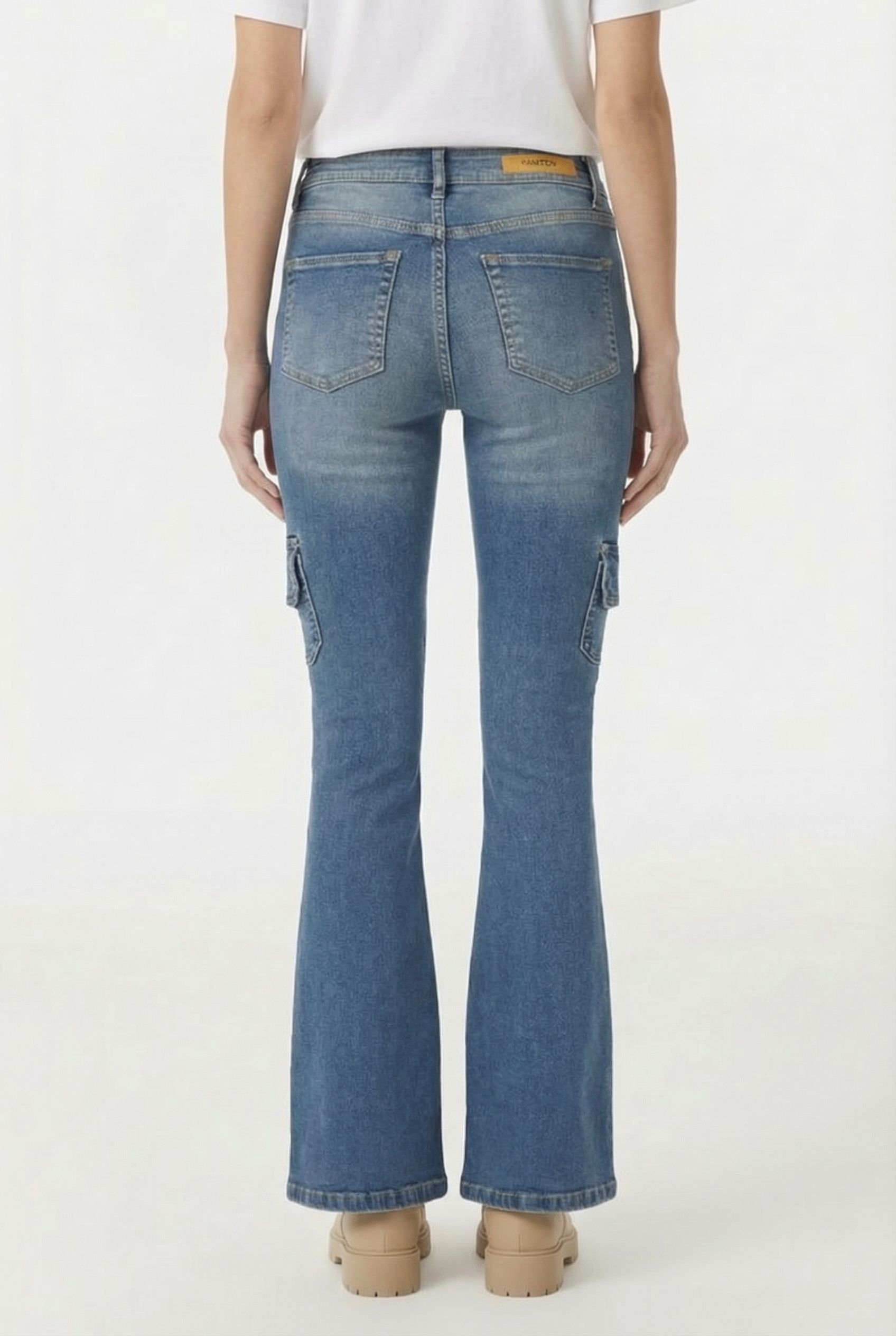 SUNRISE CARGO JEANS MID BLUE STONE 2