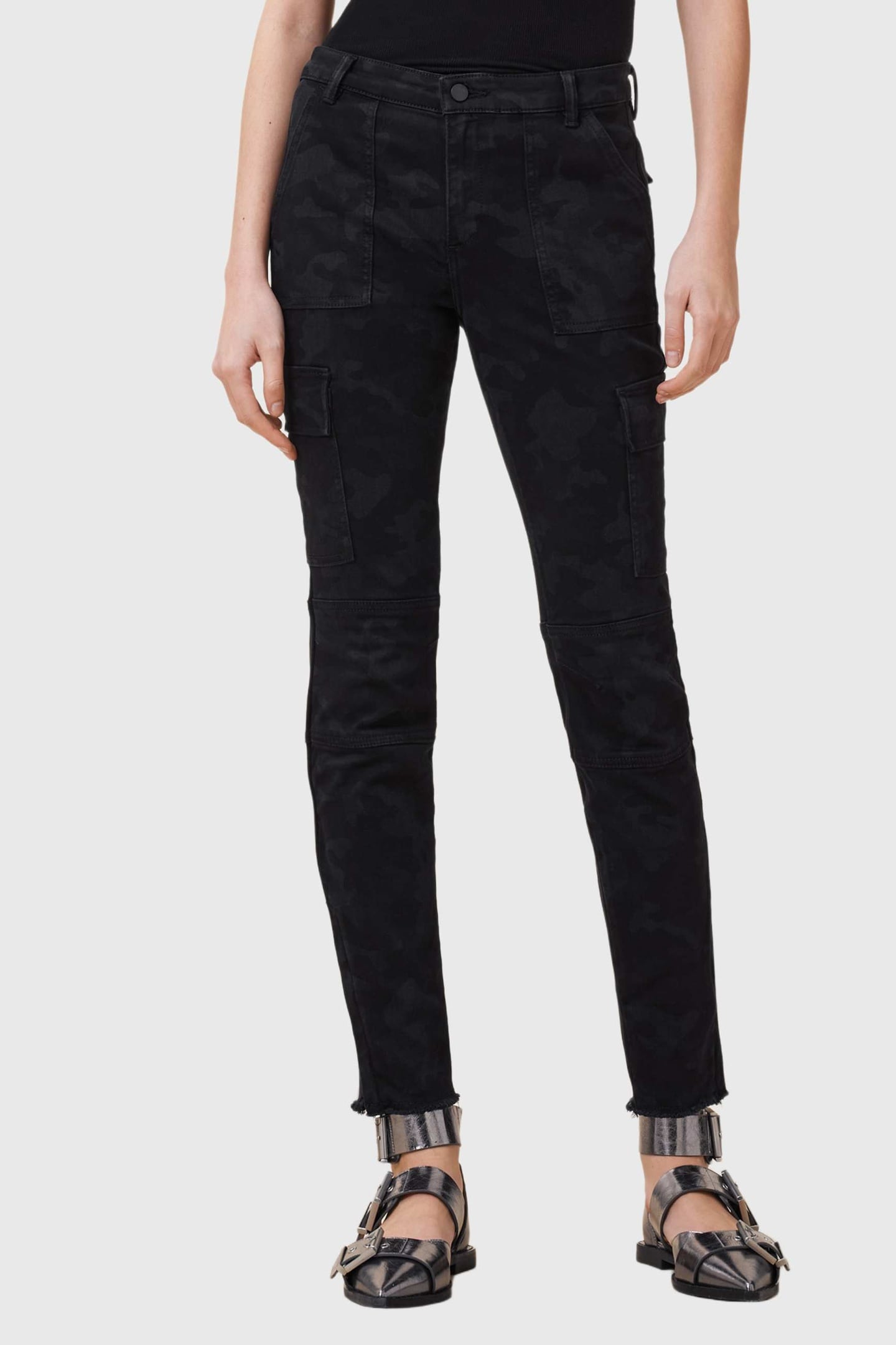 DURAN SKINNY CARGO CAMO BLACK 1