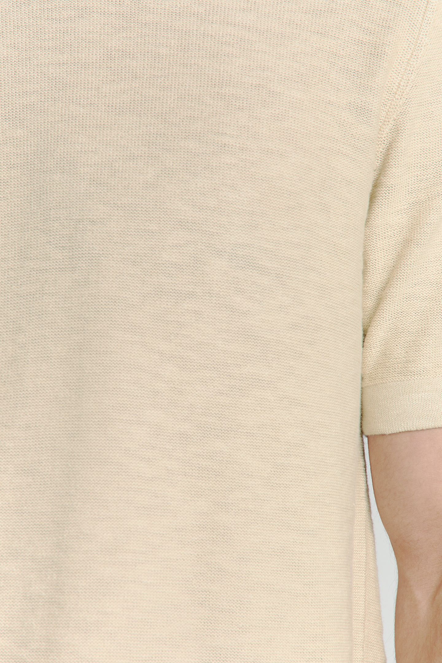 PULLOVER SHORT SLEEVE CREWNECK SOLID SLUB KNIT CEMENT 6