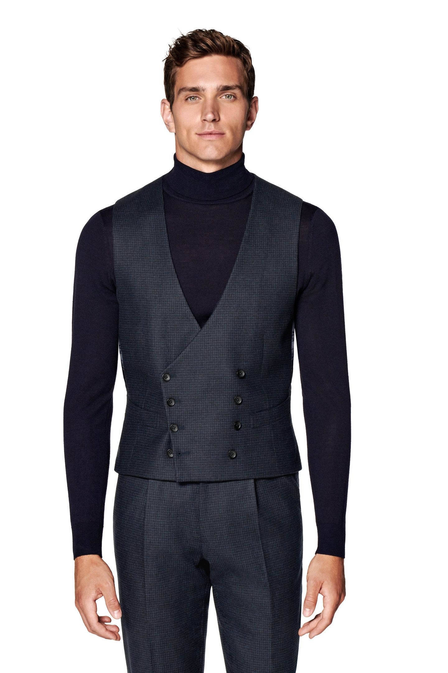 SUIT WOOL CASHMERE NAVY 3