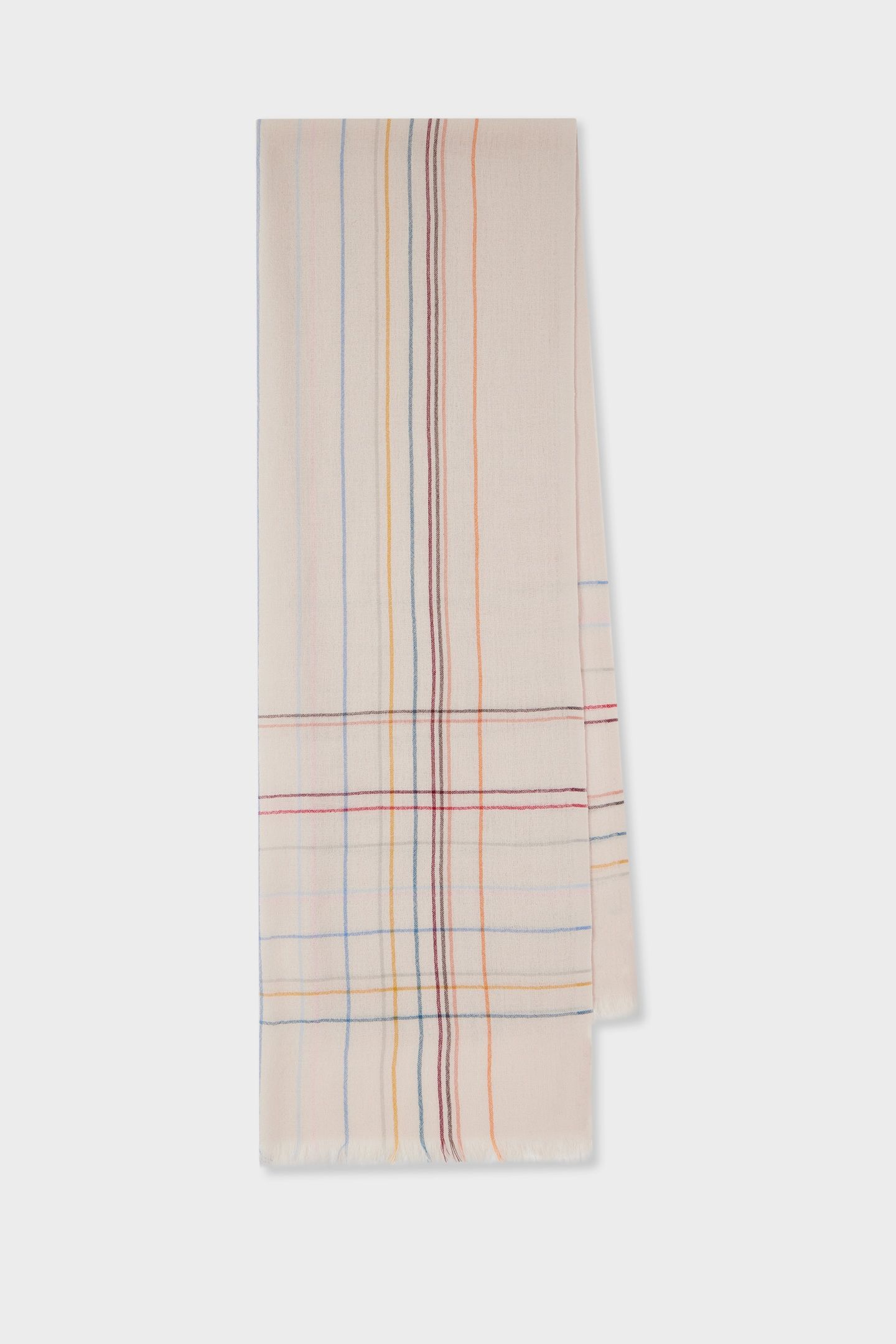 WOSCARF BRKN SIG CHCK OFF WHITE 1