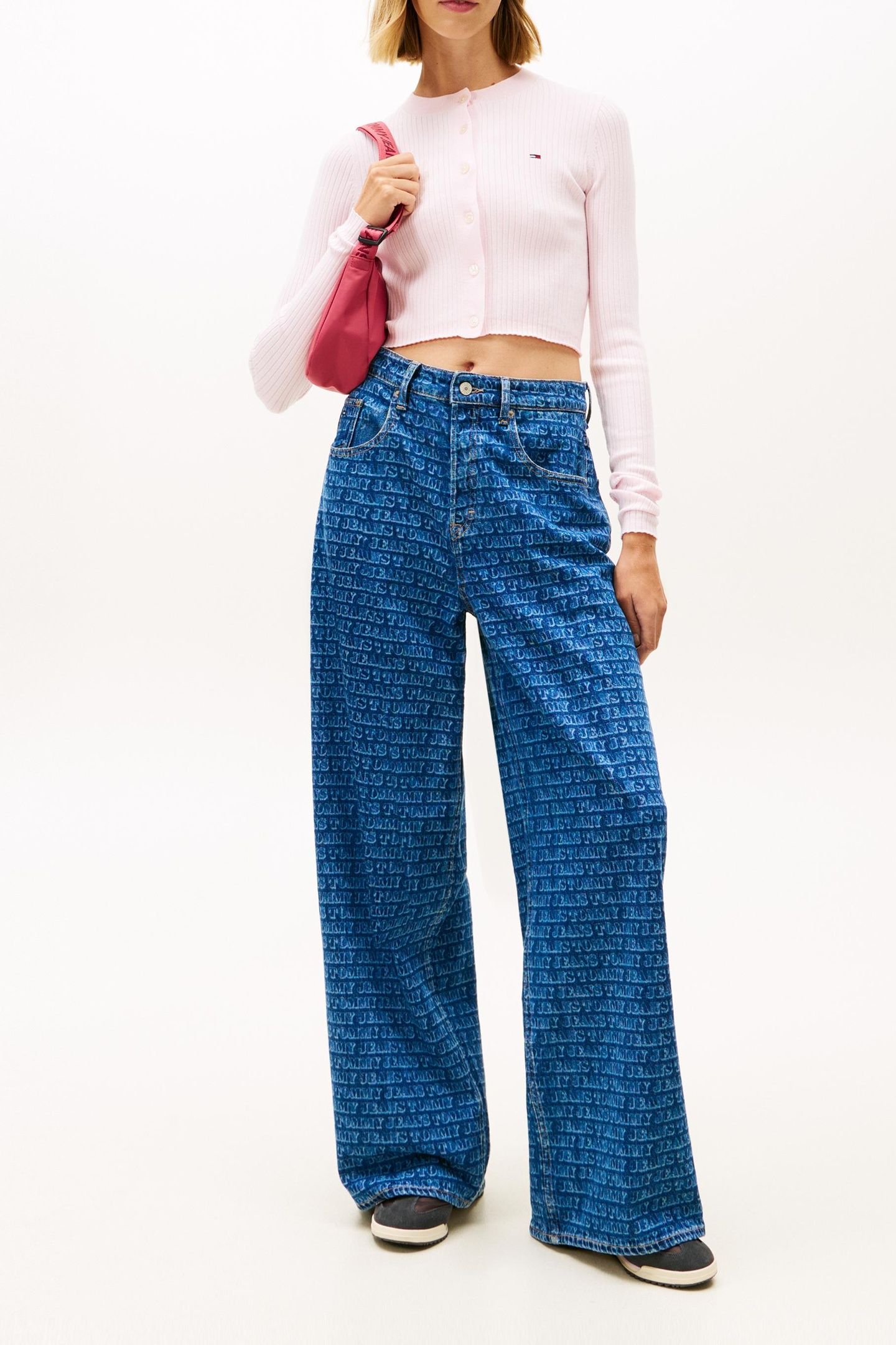 CROPPED RIB CARDIGAN LIGHT PINK 2