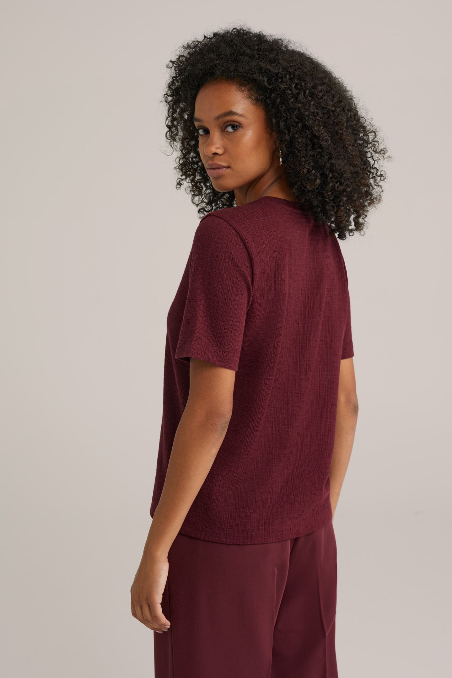 T-SHIRT BURGUNDY RED 2