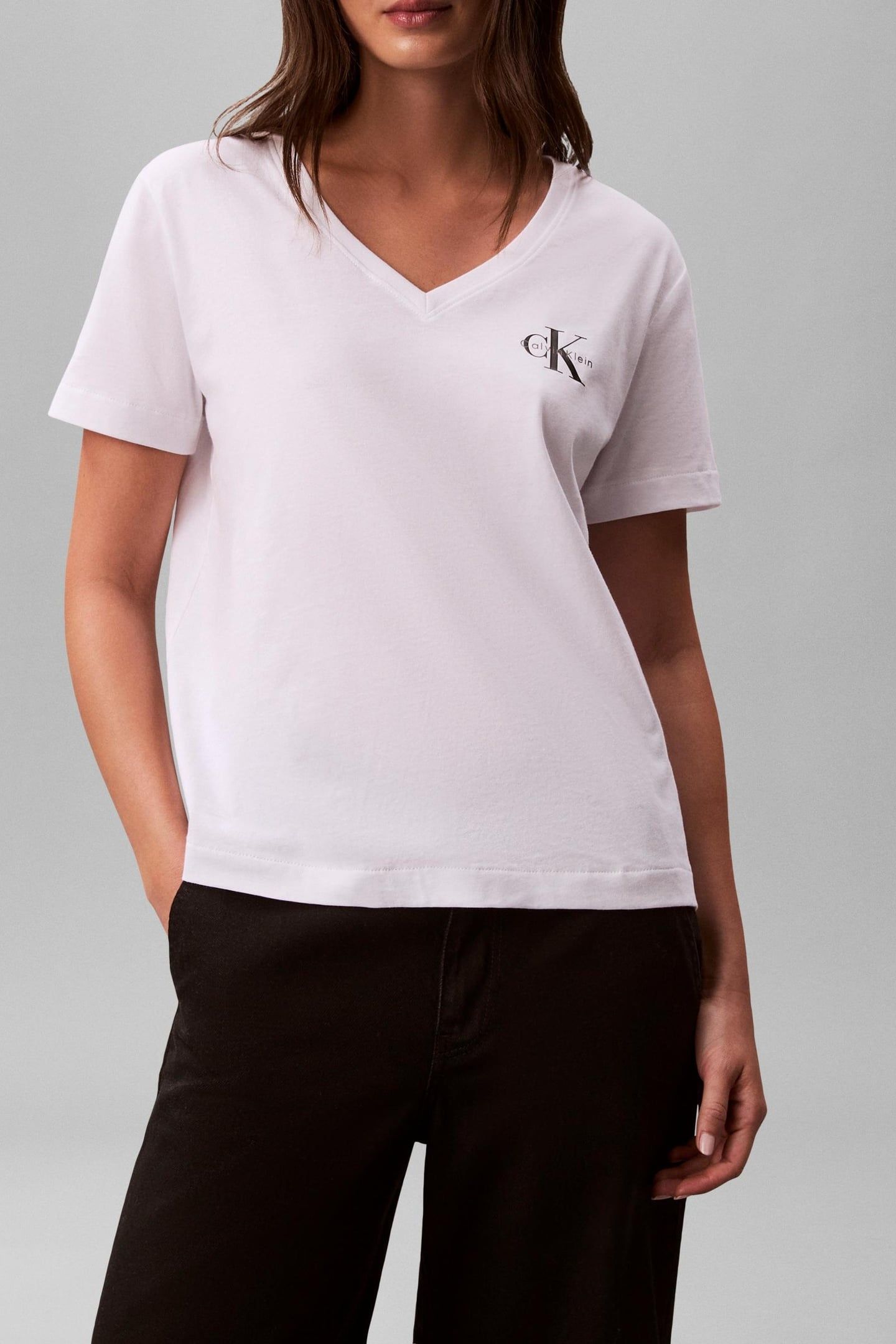 LOGO V-NECK 2-PACK TEE ADRENALINE RUSH/BRILLIANT WHITE 1