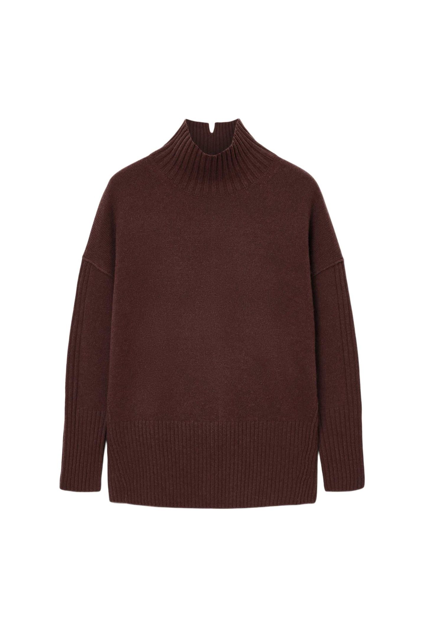 ESTER ROLL NECK BITTER BROWN 5