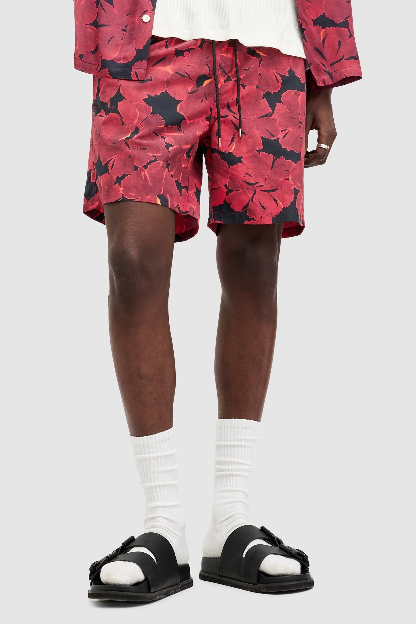 KAZA SWIMSHORT JET BLK/RED 5