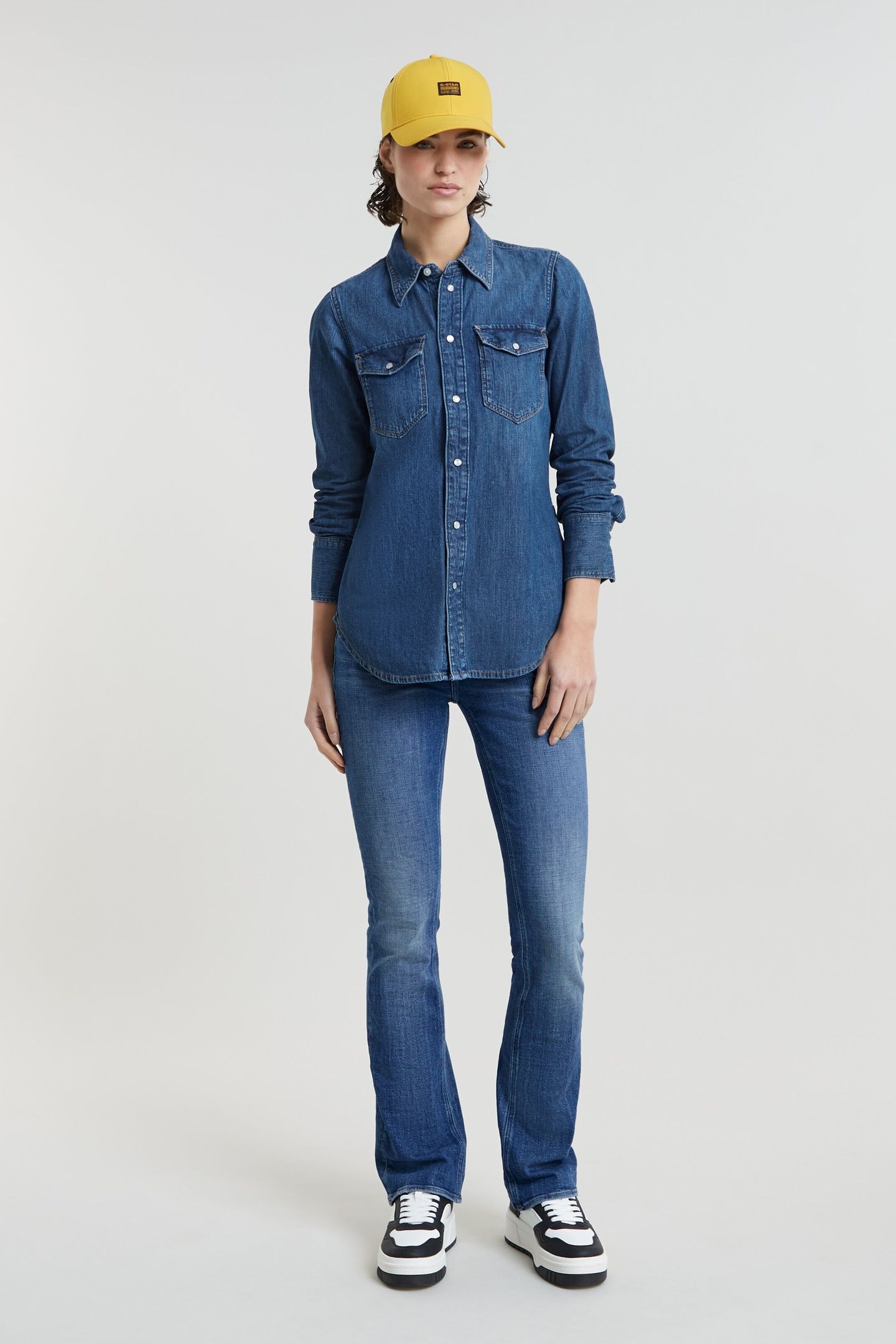 SLIM WESTERN SHIRT L/S WORN IN WINDWARD 1
