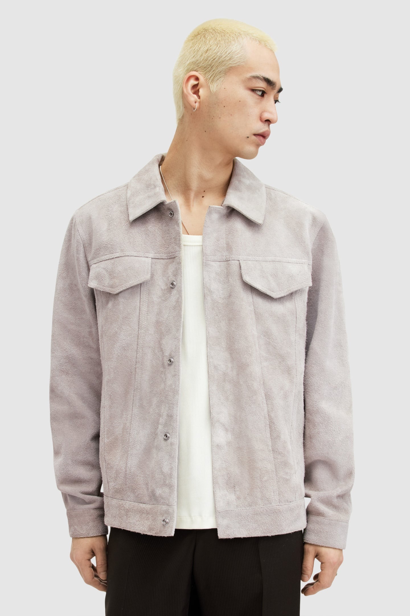 HOPPER TRUCKER JACKE OATMEAL WHITE 1