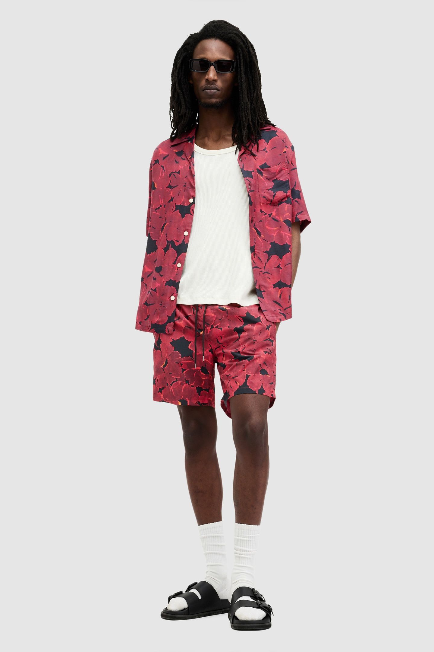 KAZA SWIMSHORT JET BLK/RED 2