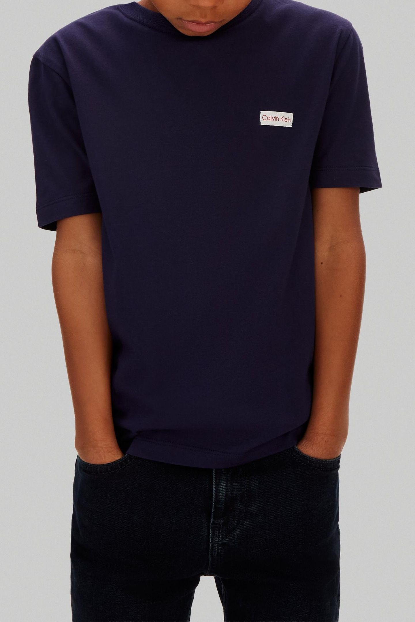 BOYS LOGO LABEL SS T-SHIRT EVENING BLUE 3