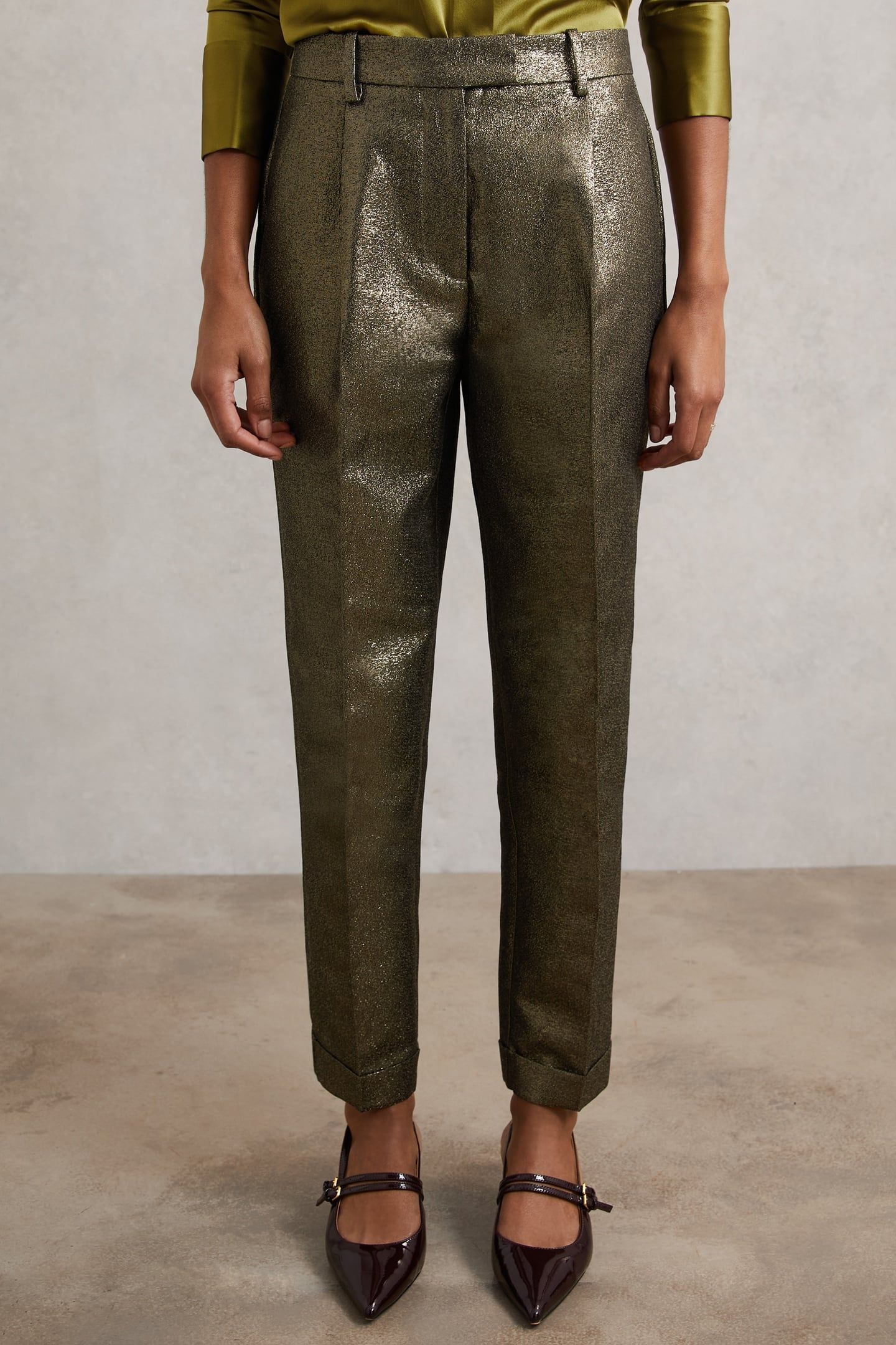 SPARKLE TAPER TROUSER GOLD 4