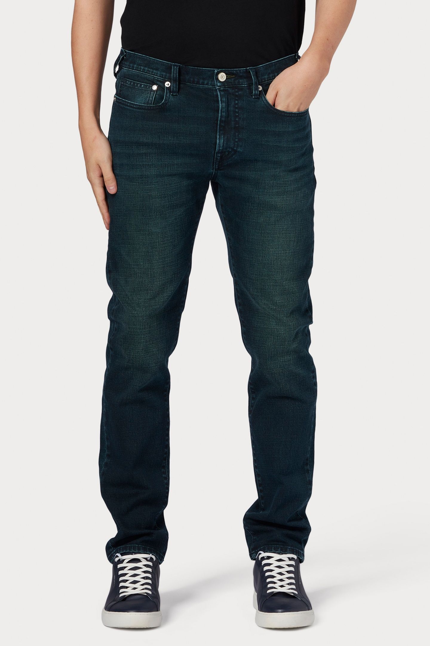 SLIM FIT JEAN OVER DYED NAVY + WASH 1