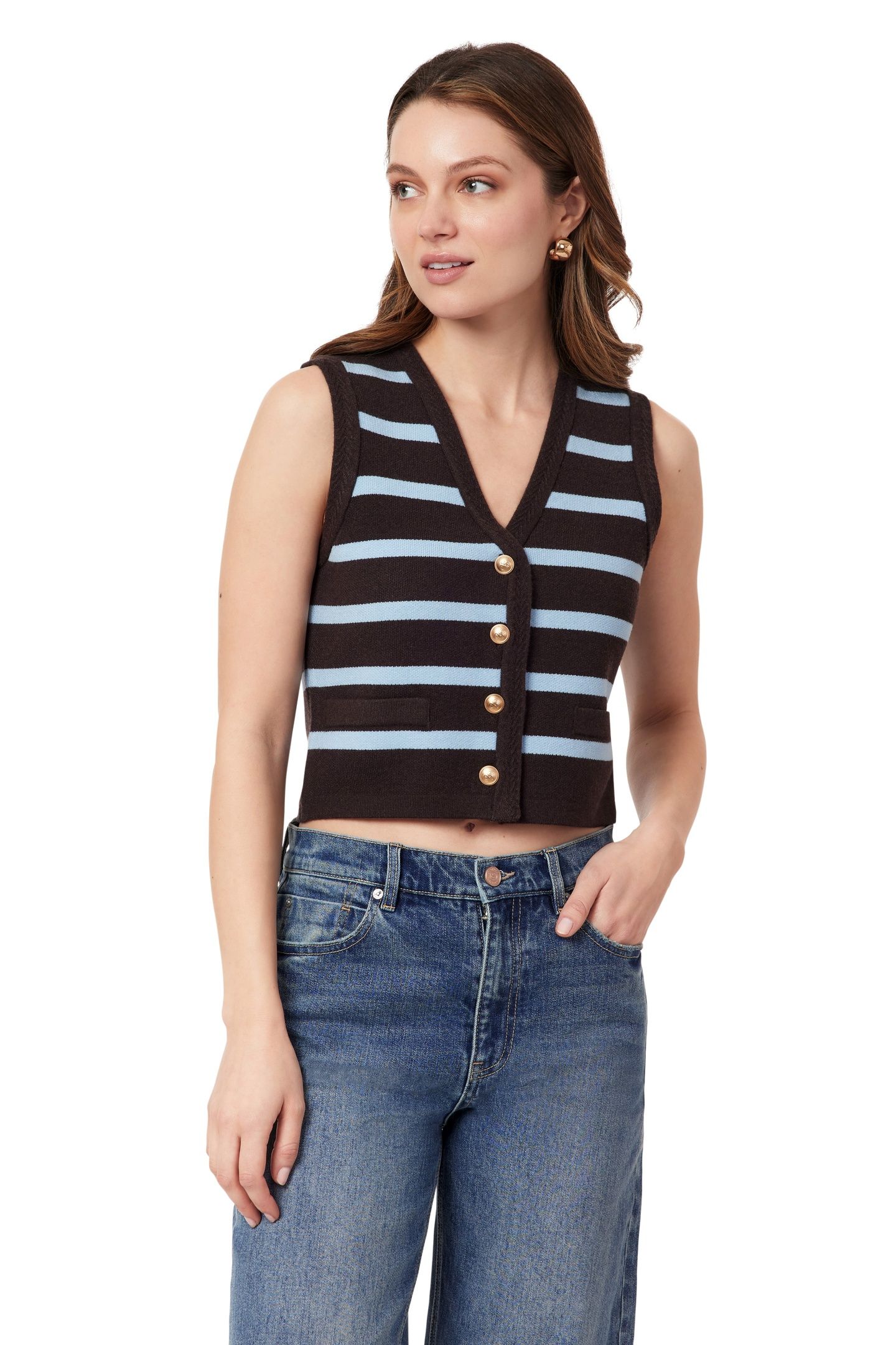 SWEATER HOT FUDGE/CERULEAN 2