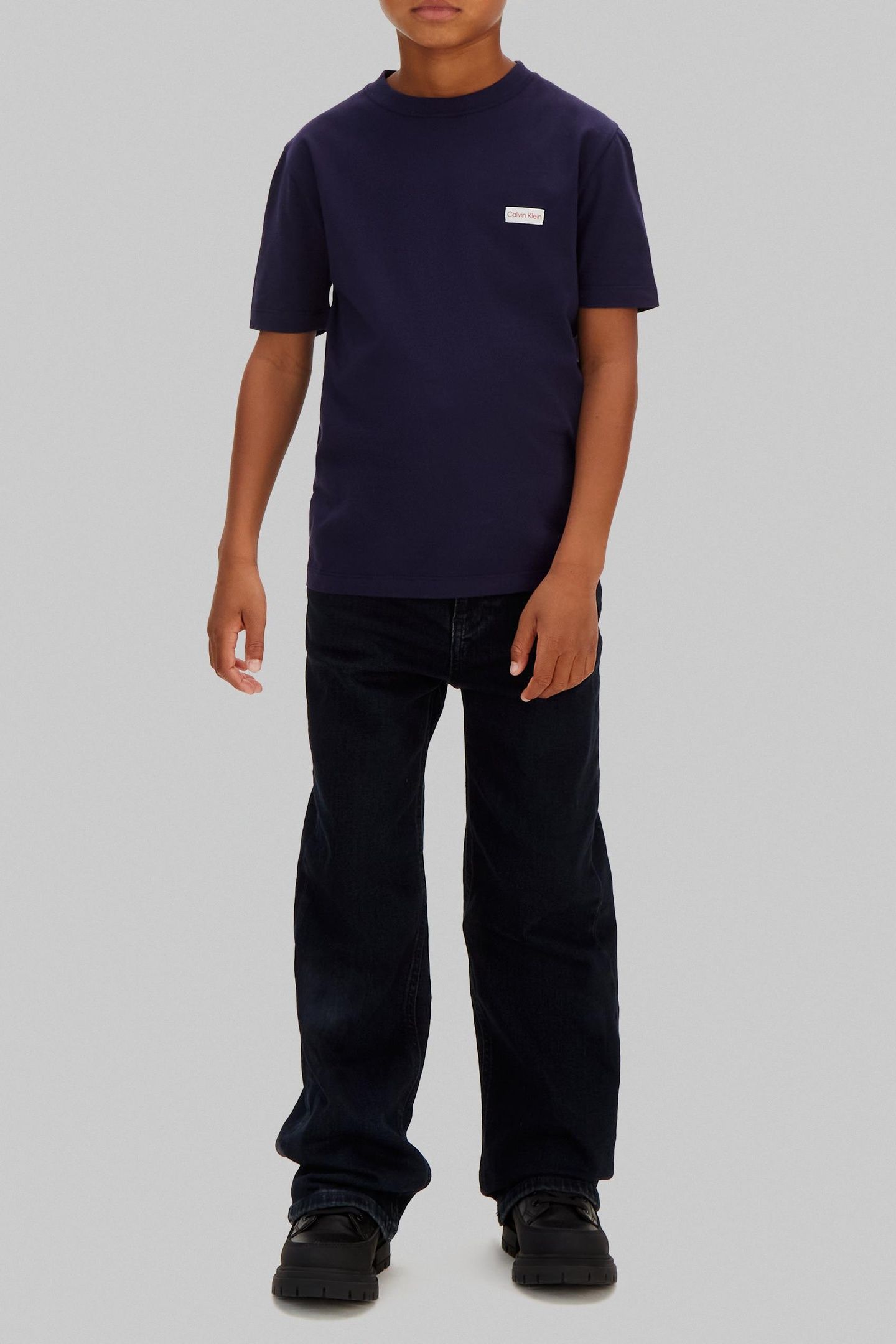 BOYS LOGO LABEL SS T-SHIRT EVENING BLUE 2