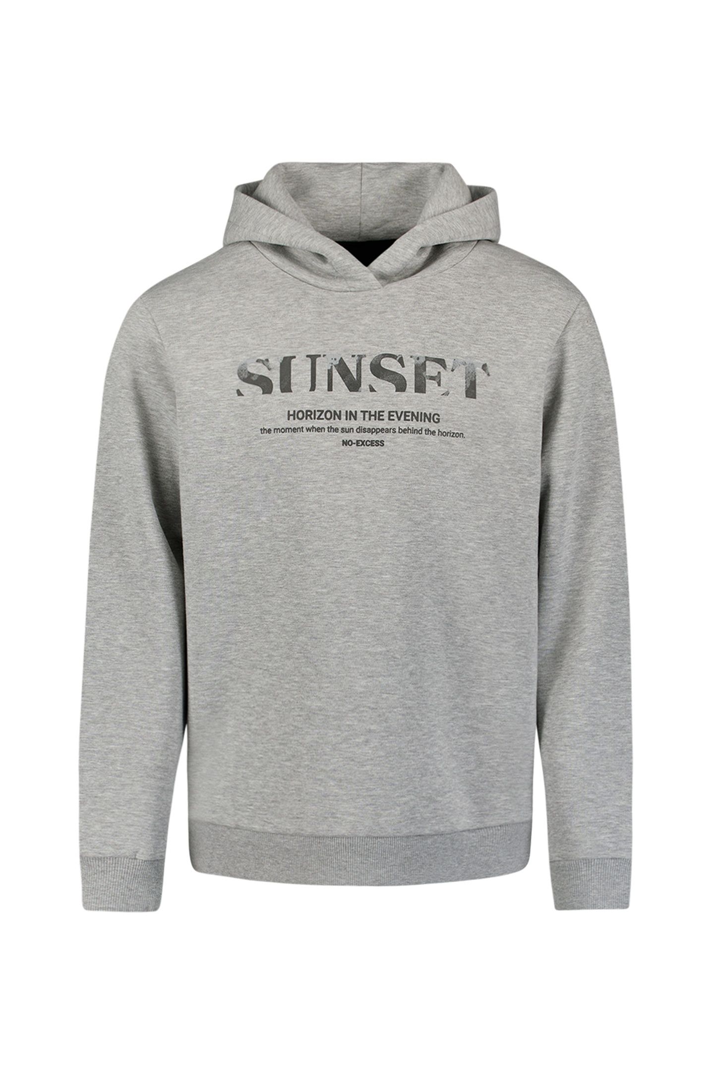 SWEATER HOODED GREY MELANGE 4