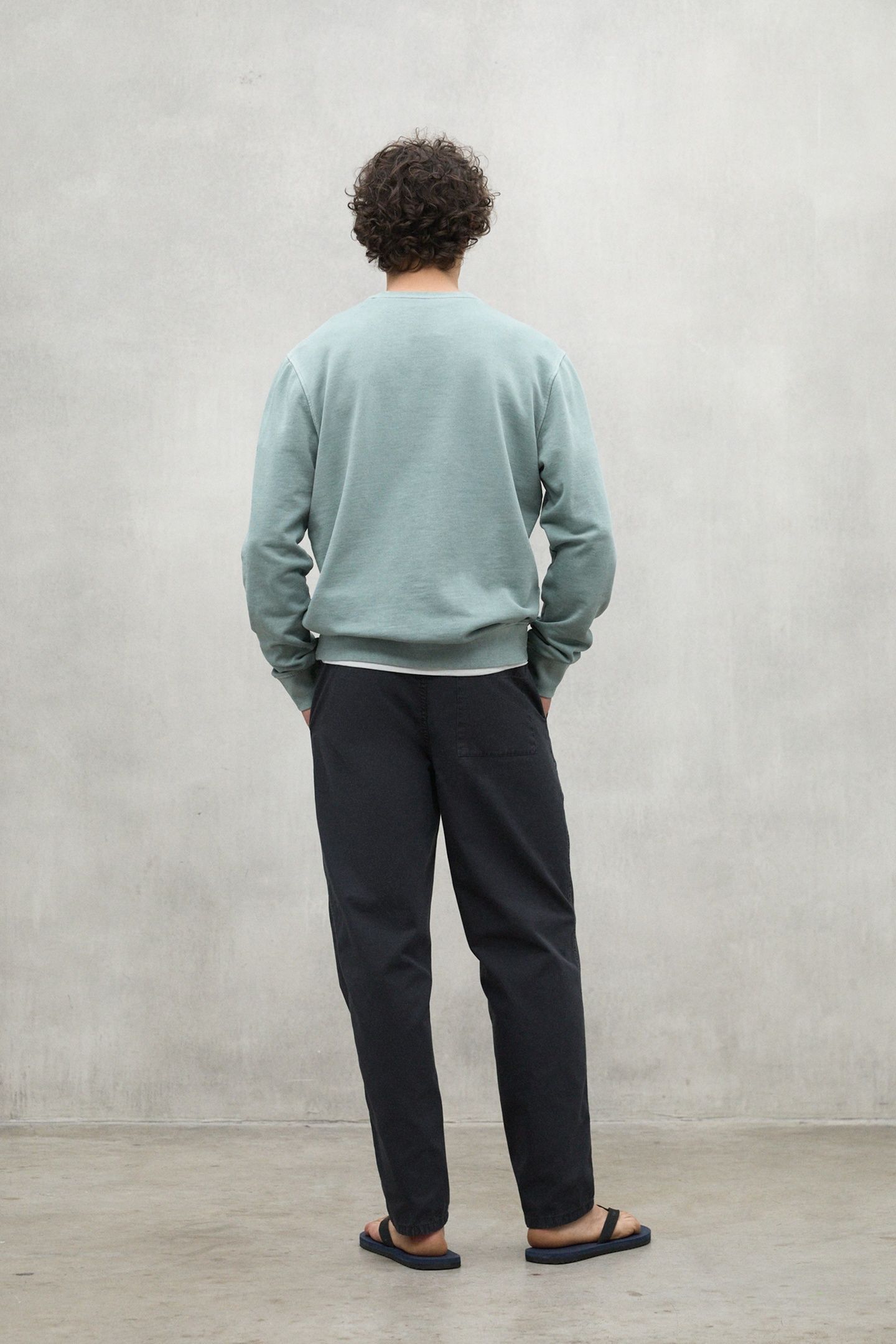 BARDERAALF SWEATSHIRT WASHED GREEN 3