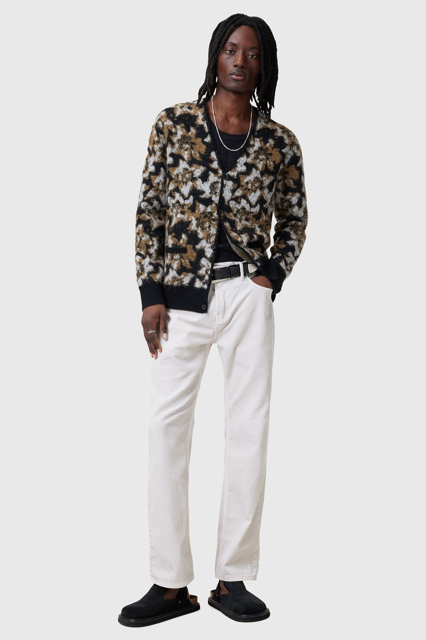 FLORELLE CARDIGAN BLACK/BROWN 5