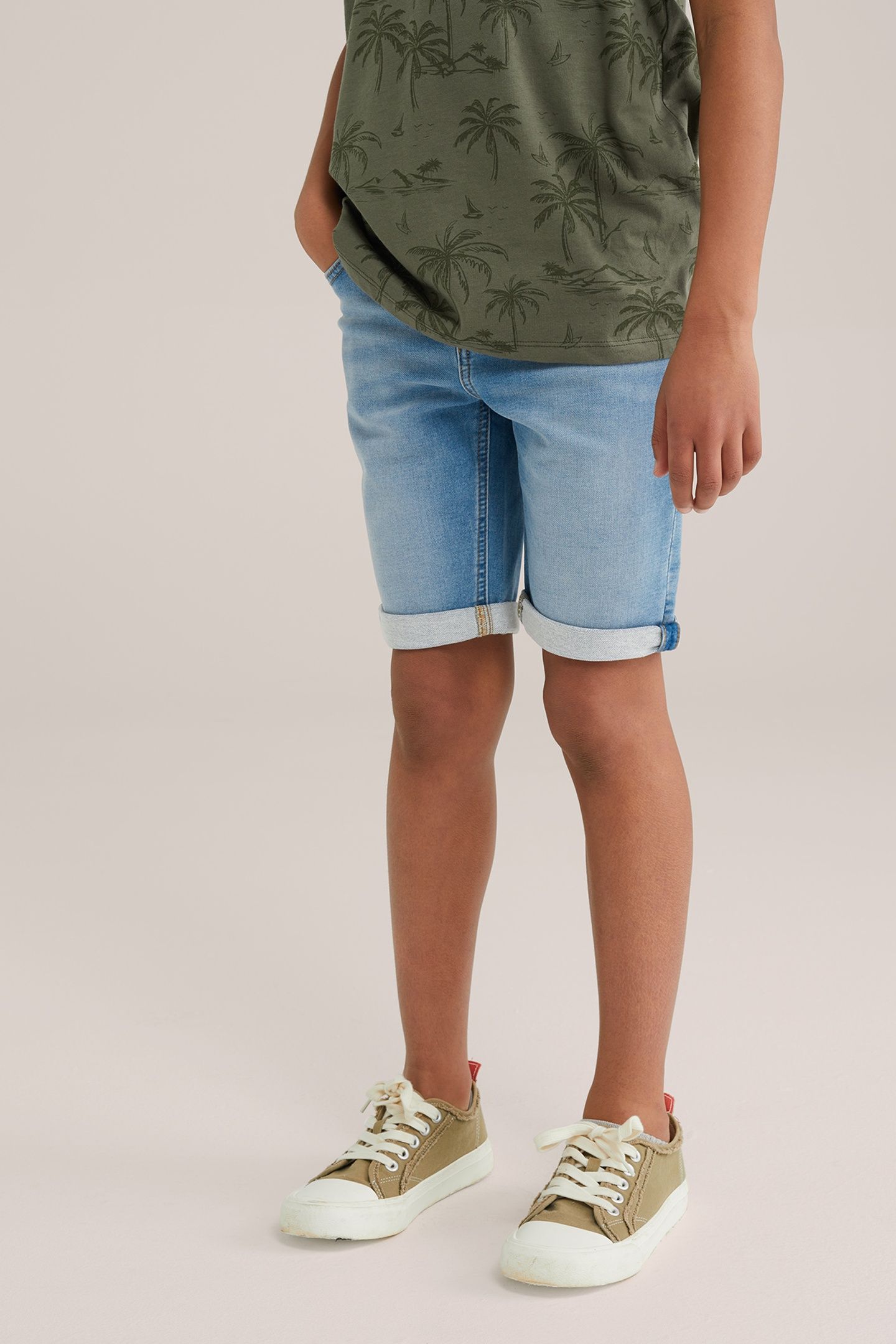 5-POCKET MID WAIST BLUE 1