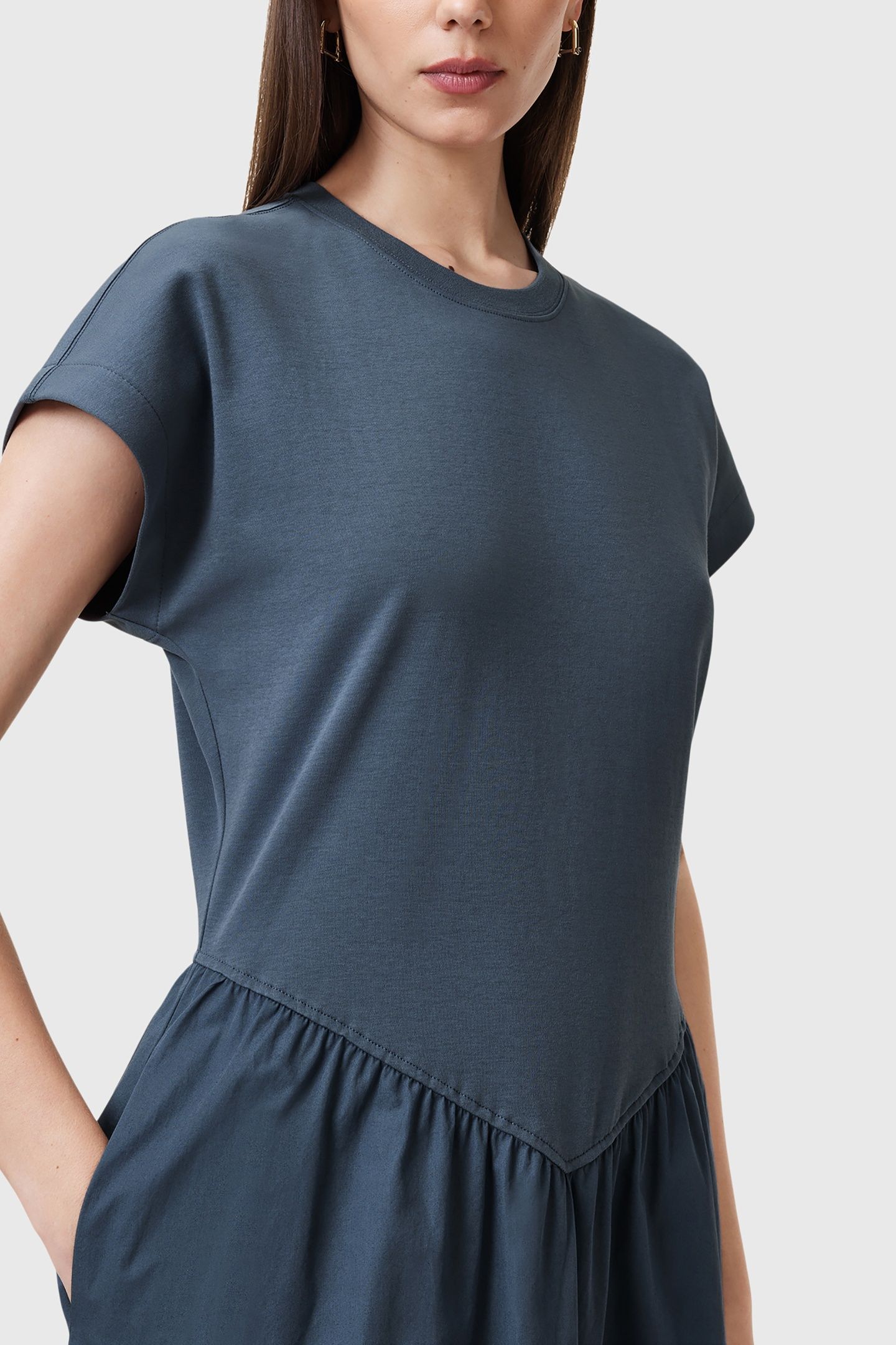 FRANKIE DRESS OYSTER BLUE 2