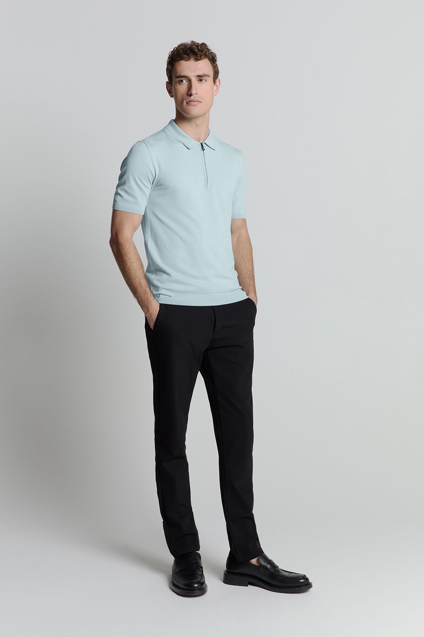 PULLOVER SHORT SLEEVE POLO ZIP SOLID ICE 4