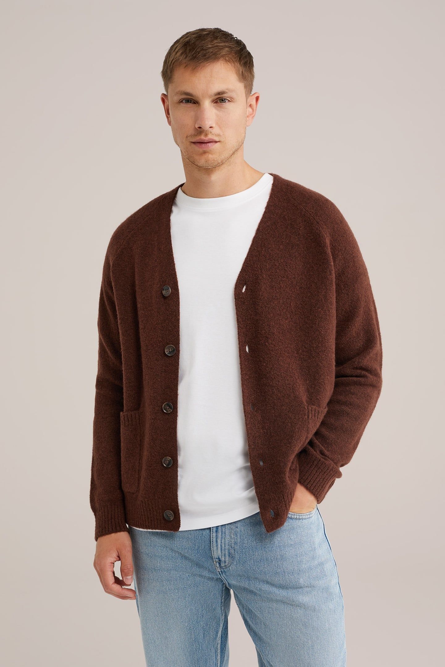 CARDIGAN SAFFRON RED 1