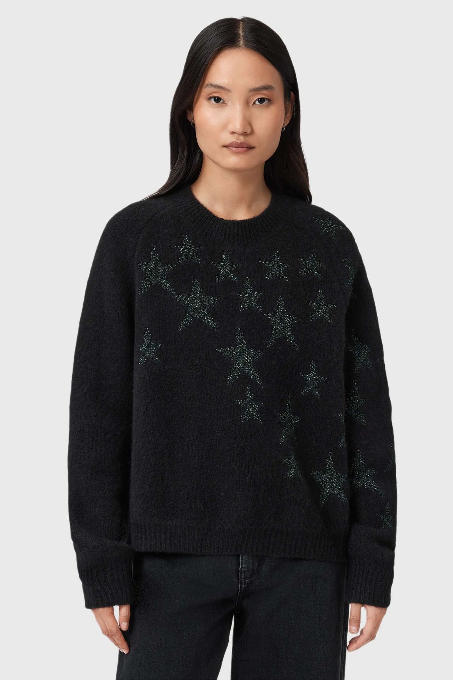 COSMOS JUMPER BLACK/GREEN 1
