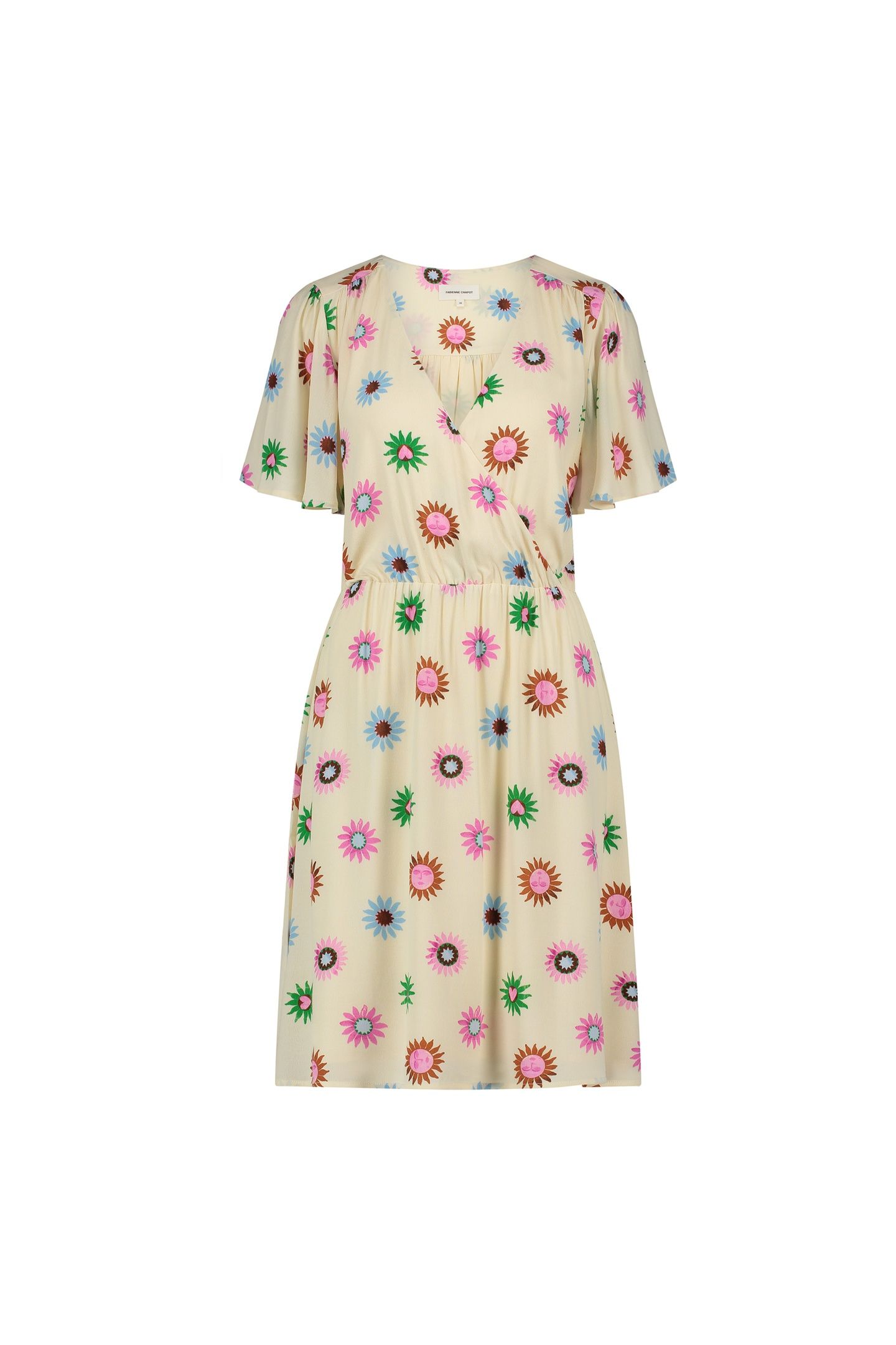 ASHA DRESS WARM WHITE/PINK DREA 4