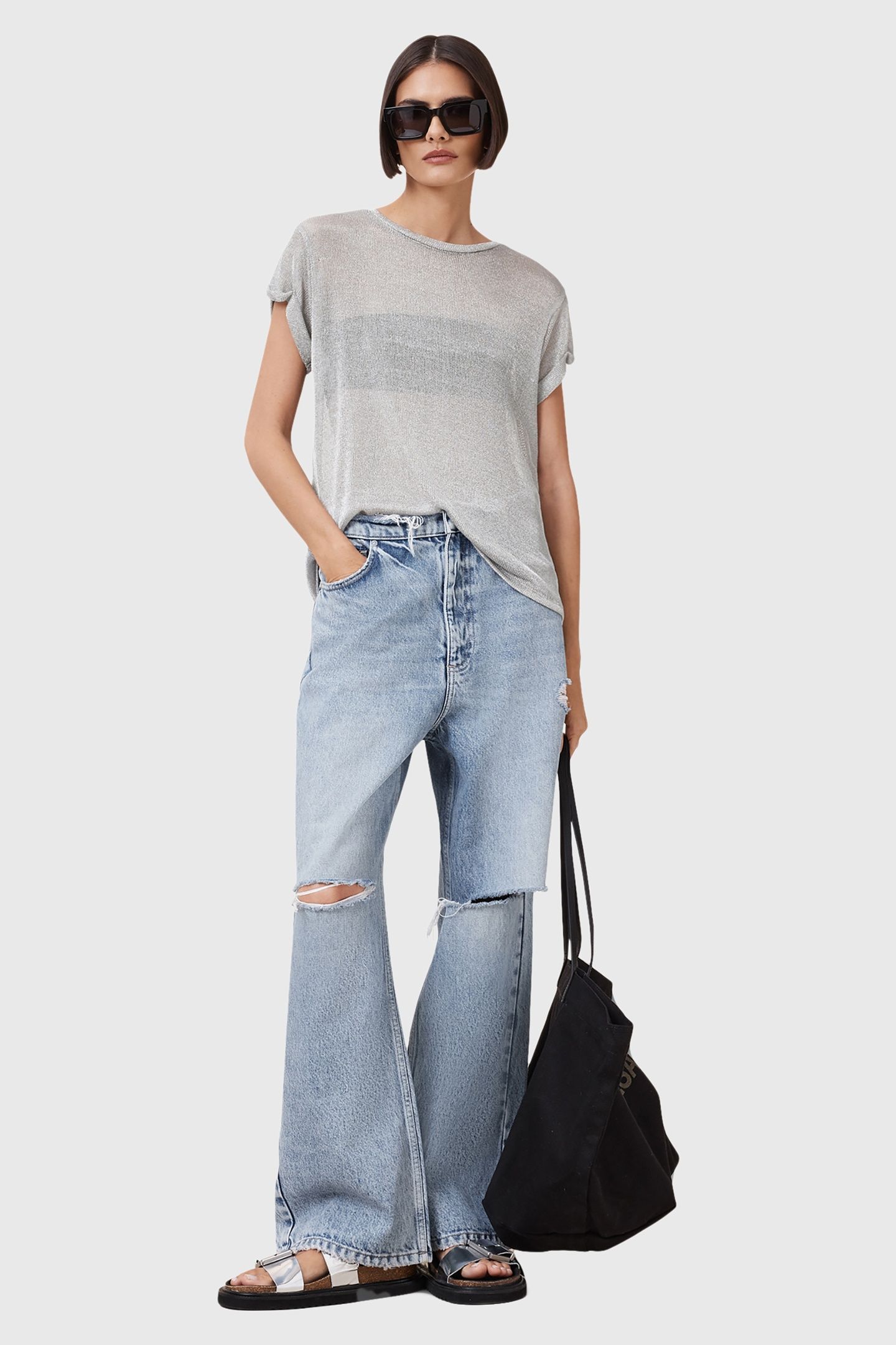 THEA SPARKLE TOP METALLIC SILVER 2