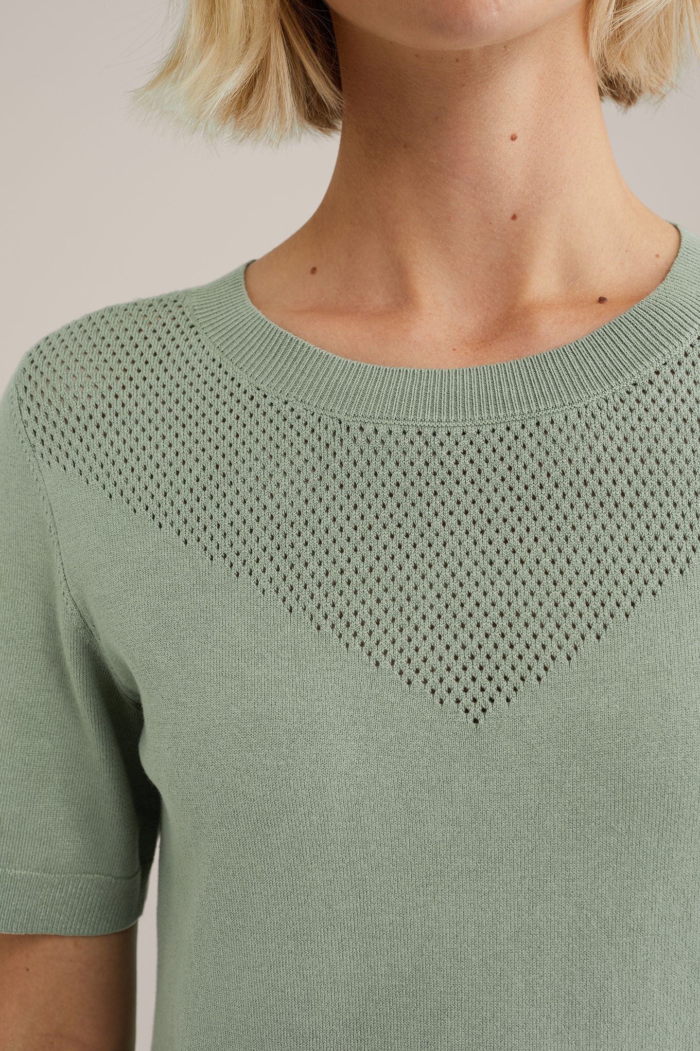 KNITTED PULLOVER LIGHT GREEN 5