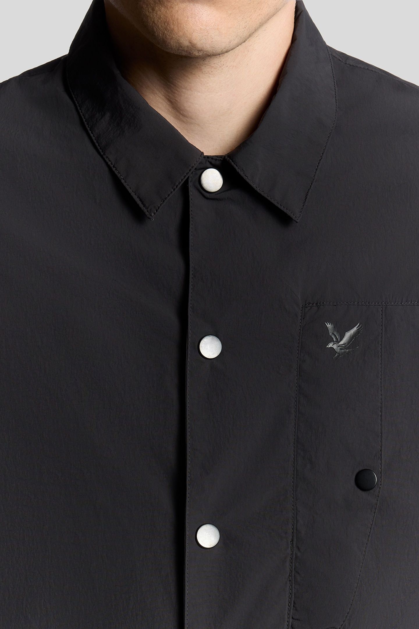 CRINKLE NYLON OVERSHIRT BLACK ICE 5