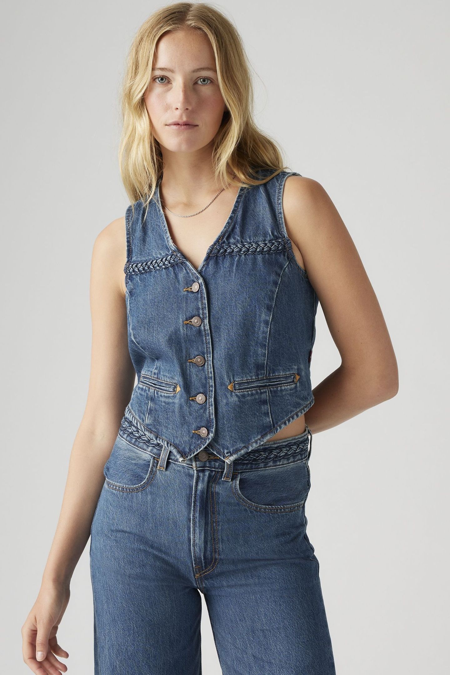 BRAIDED LIGHTWEIGHT VEST BLUE 5