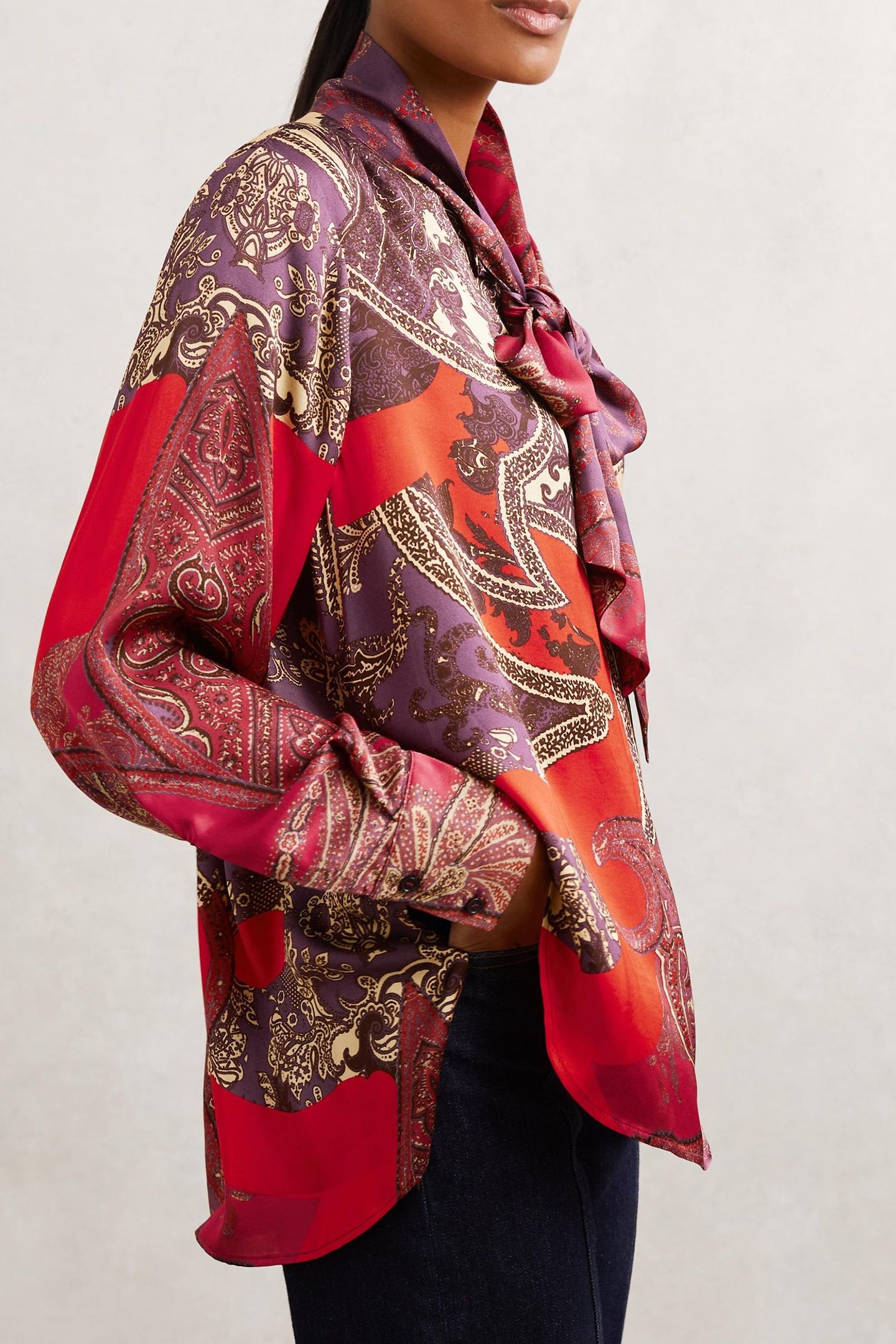 PAISLEY PRINT TOP RED 2