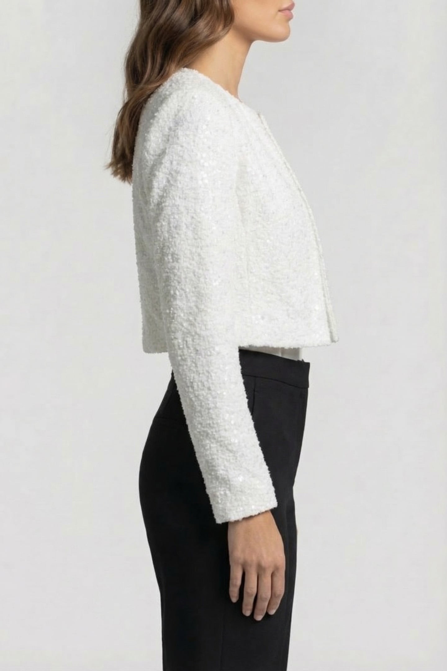 MARCIANO BY GUESS BOUCLE AWAY JACKET MACADAMIA 5