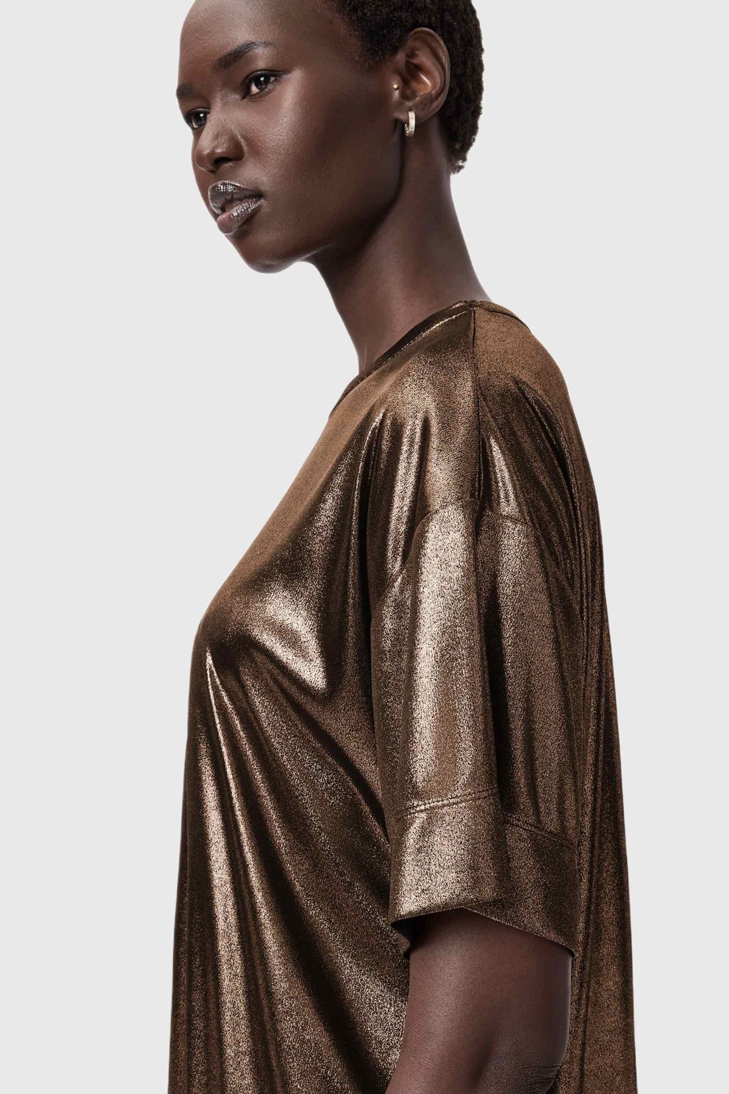 SPARKLE TEE DRESS BRONZE GOLD 8