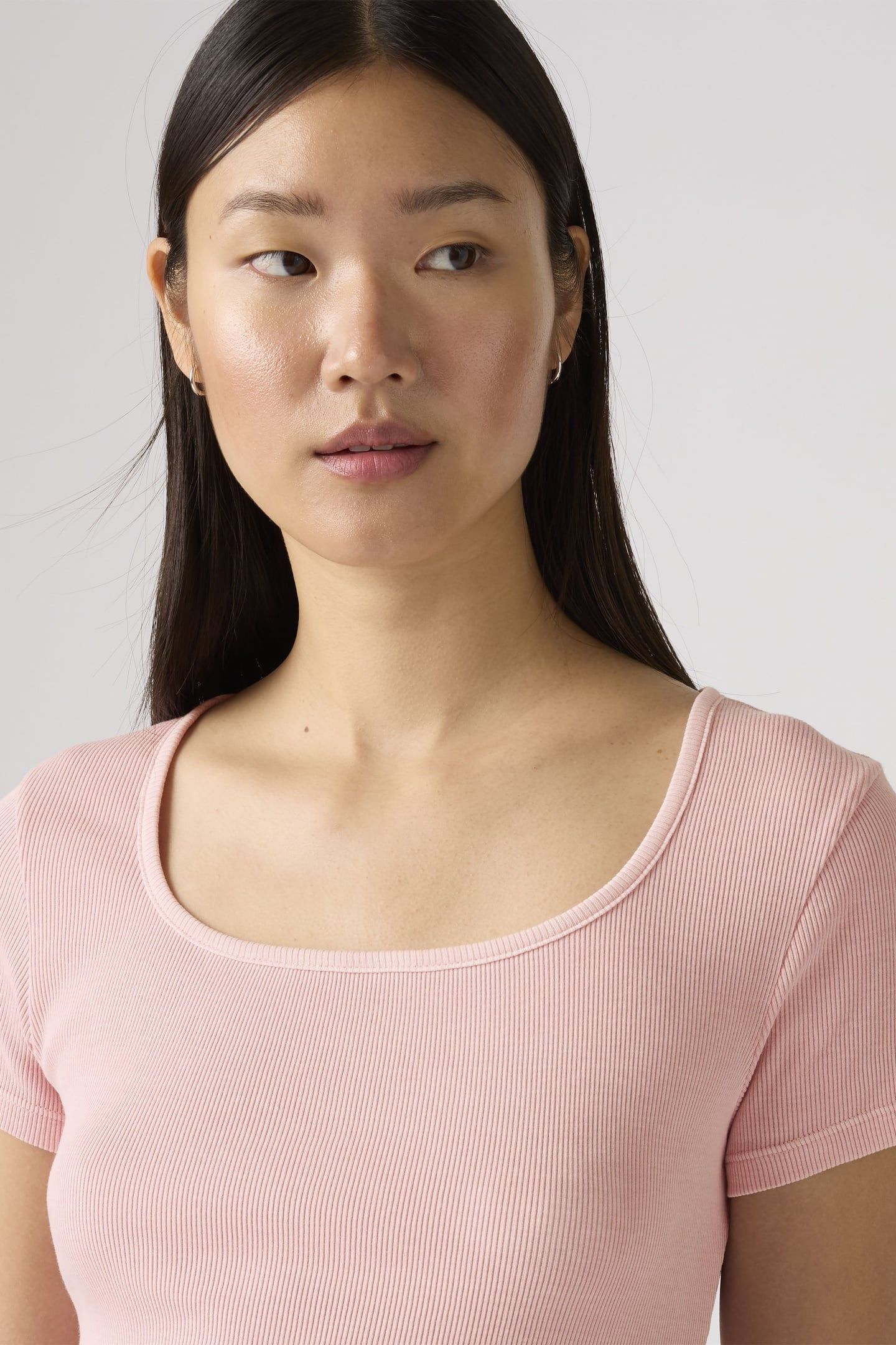 ESSENTIAL SQUARE NECK TEE PINK 6
