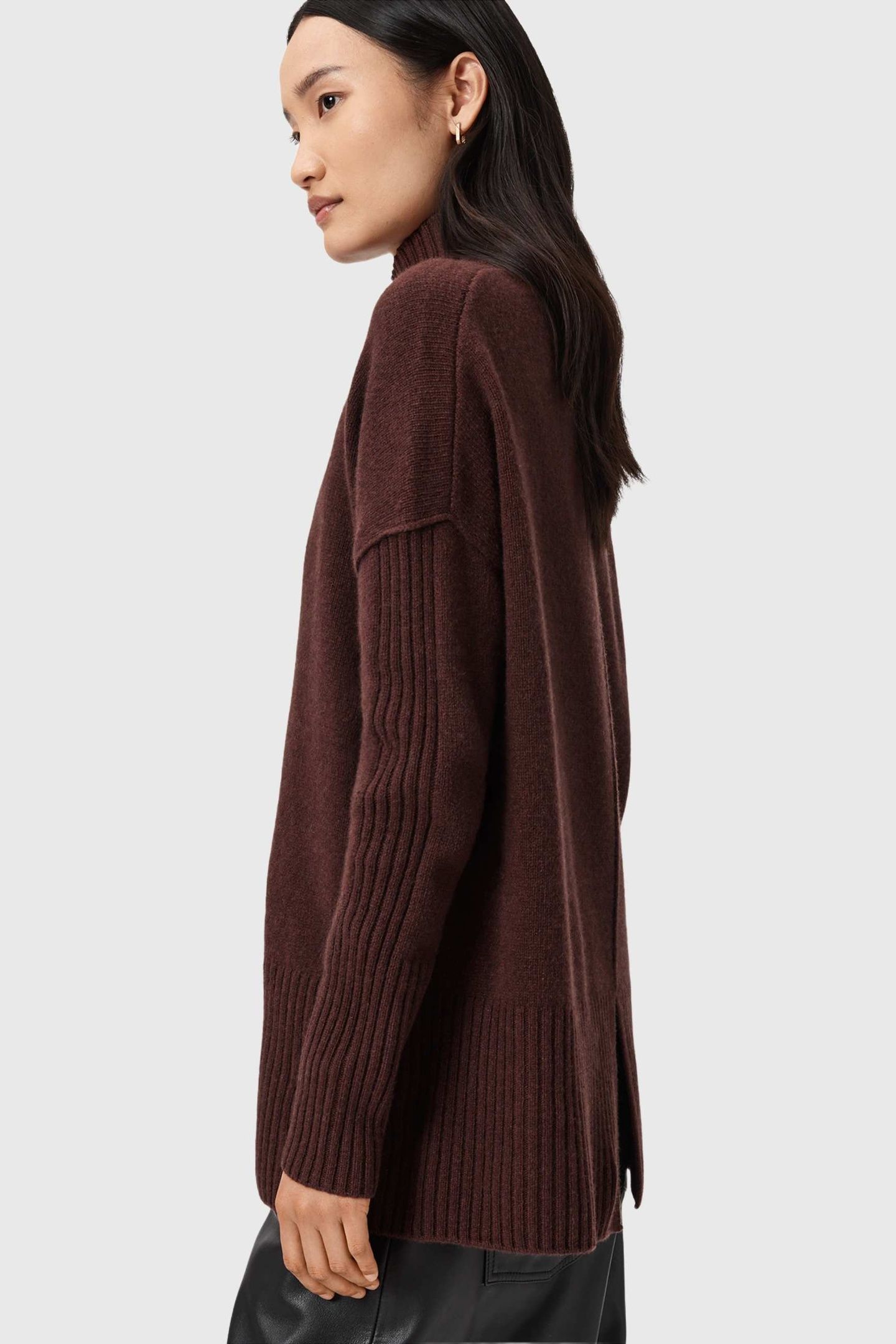 ESTER ROLL NECK BITTER BROWN 3