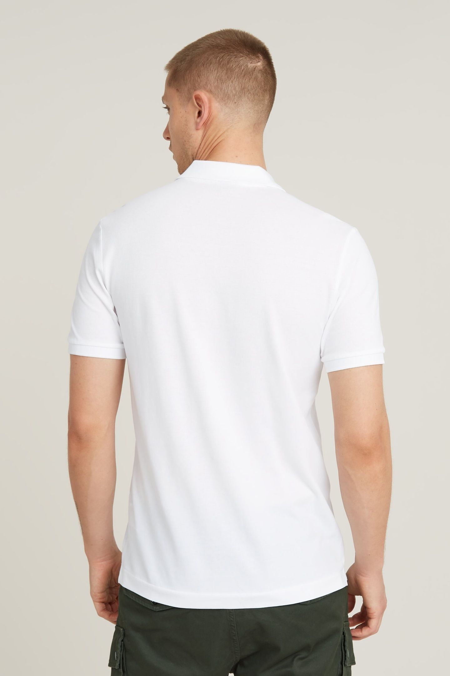OLUV SLIM POLO S/S WHITE 3