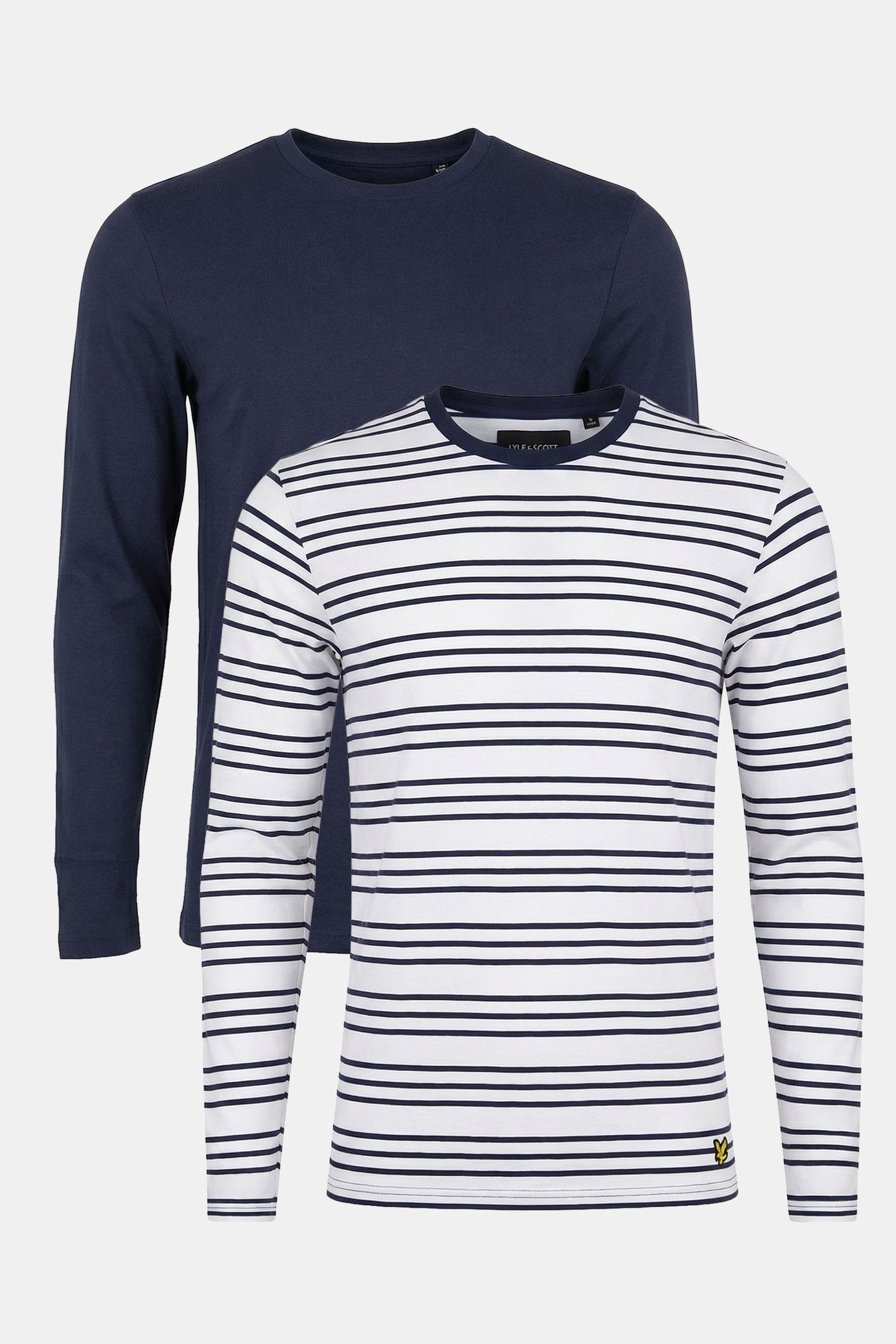 2 PACK STRIPED LONG SLEEVE T-SHIRT WHITE STRIPE/NAVY 5