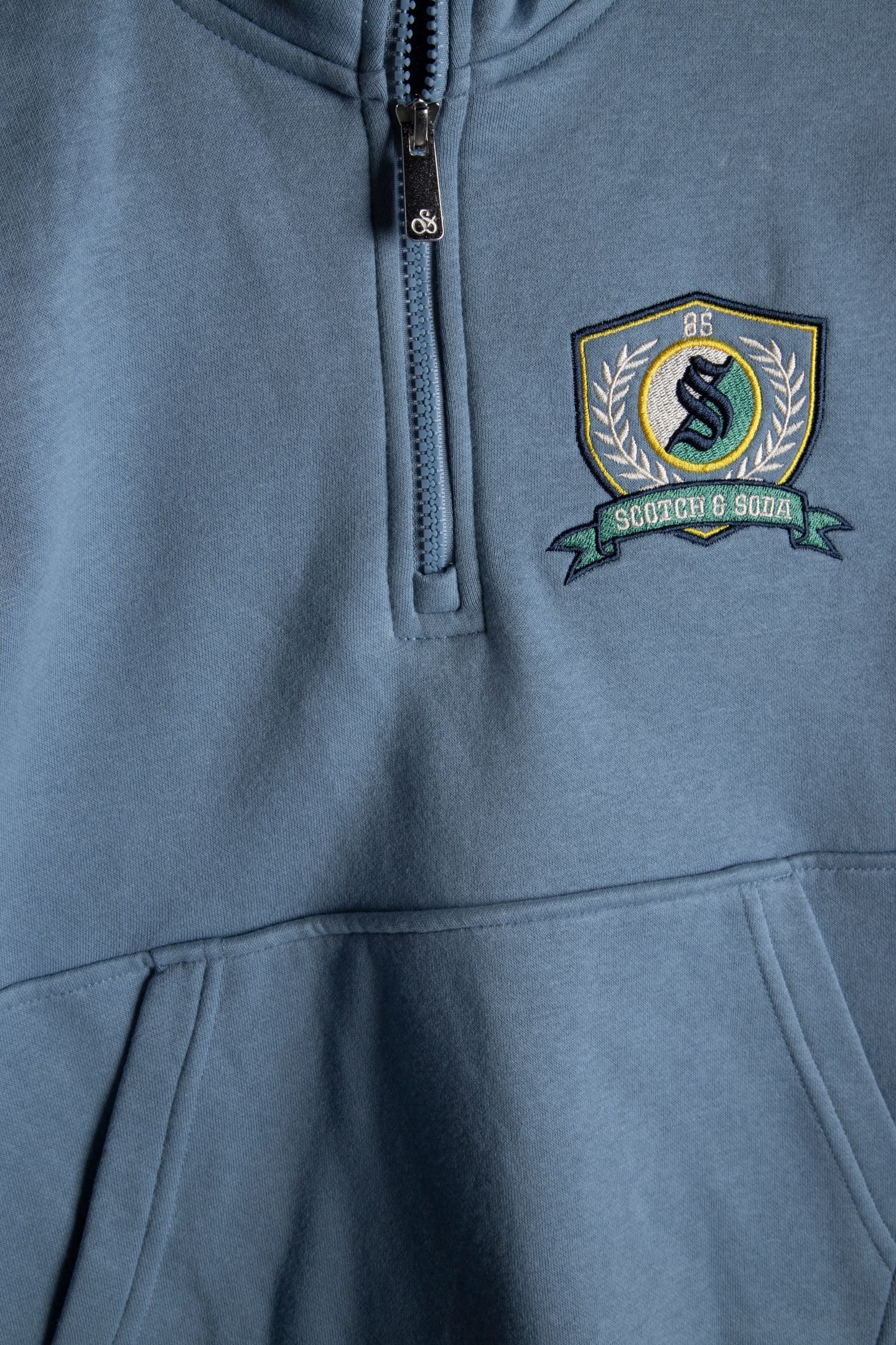 BOYS 1/4 ZIP & JOGGER SET FADED DENIM 3