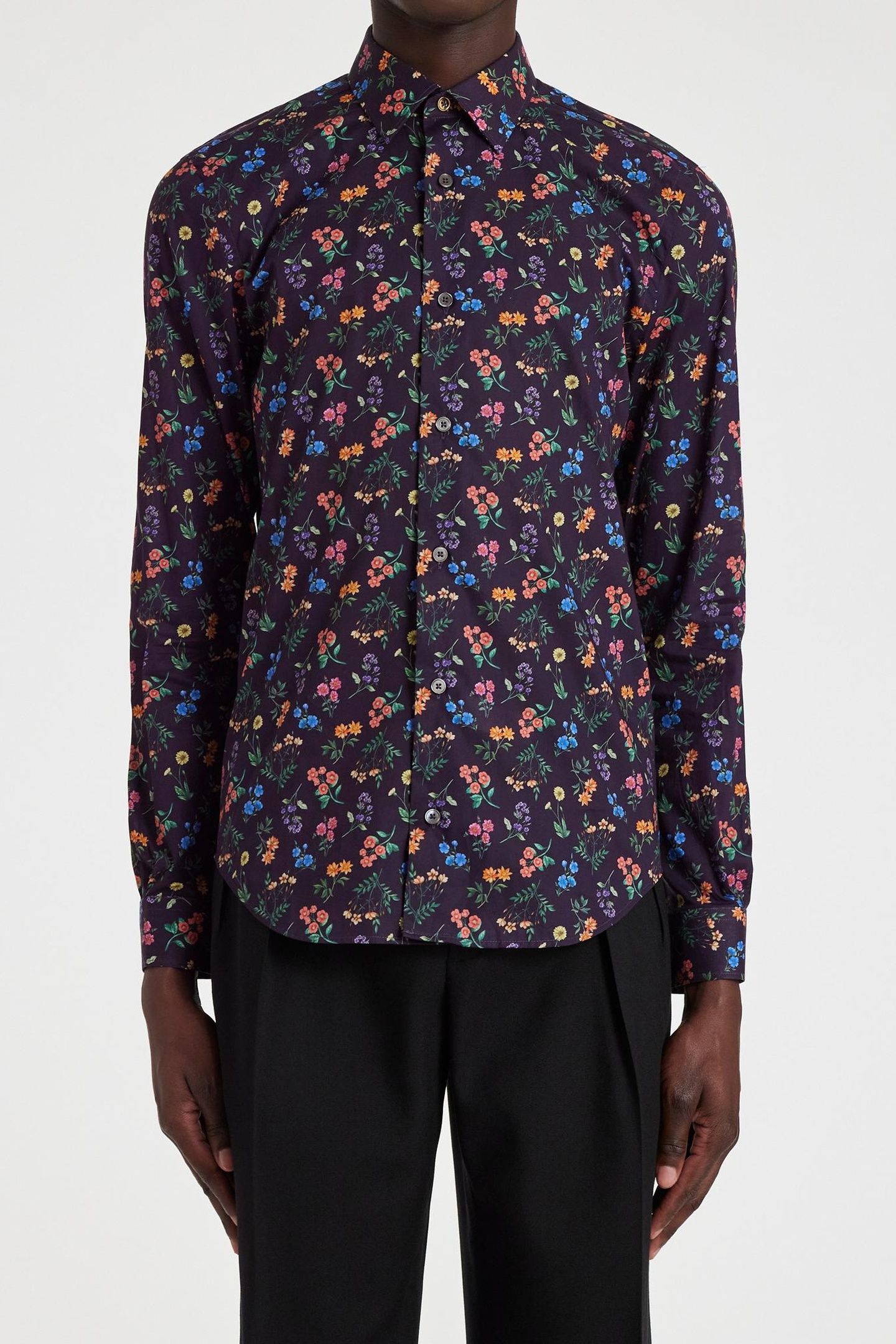 S/C SUPER SLIM FIT SHIRT VERY DARK NAVY 1