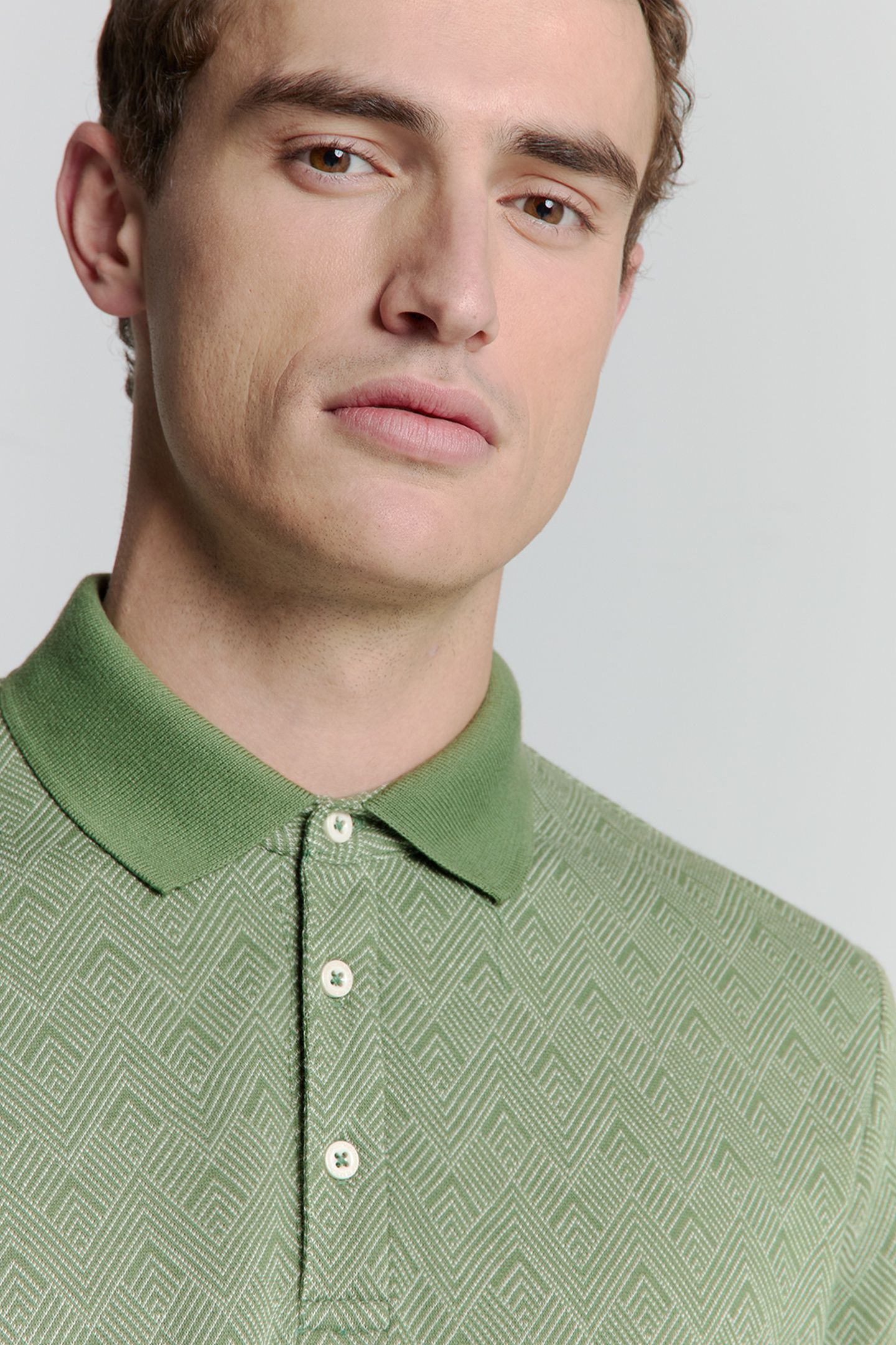 POLO 2 COLOURED JACQUARD GREEN 4