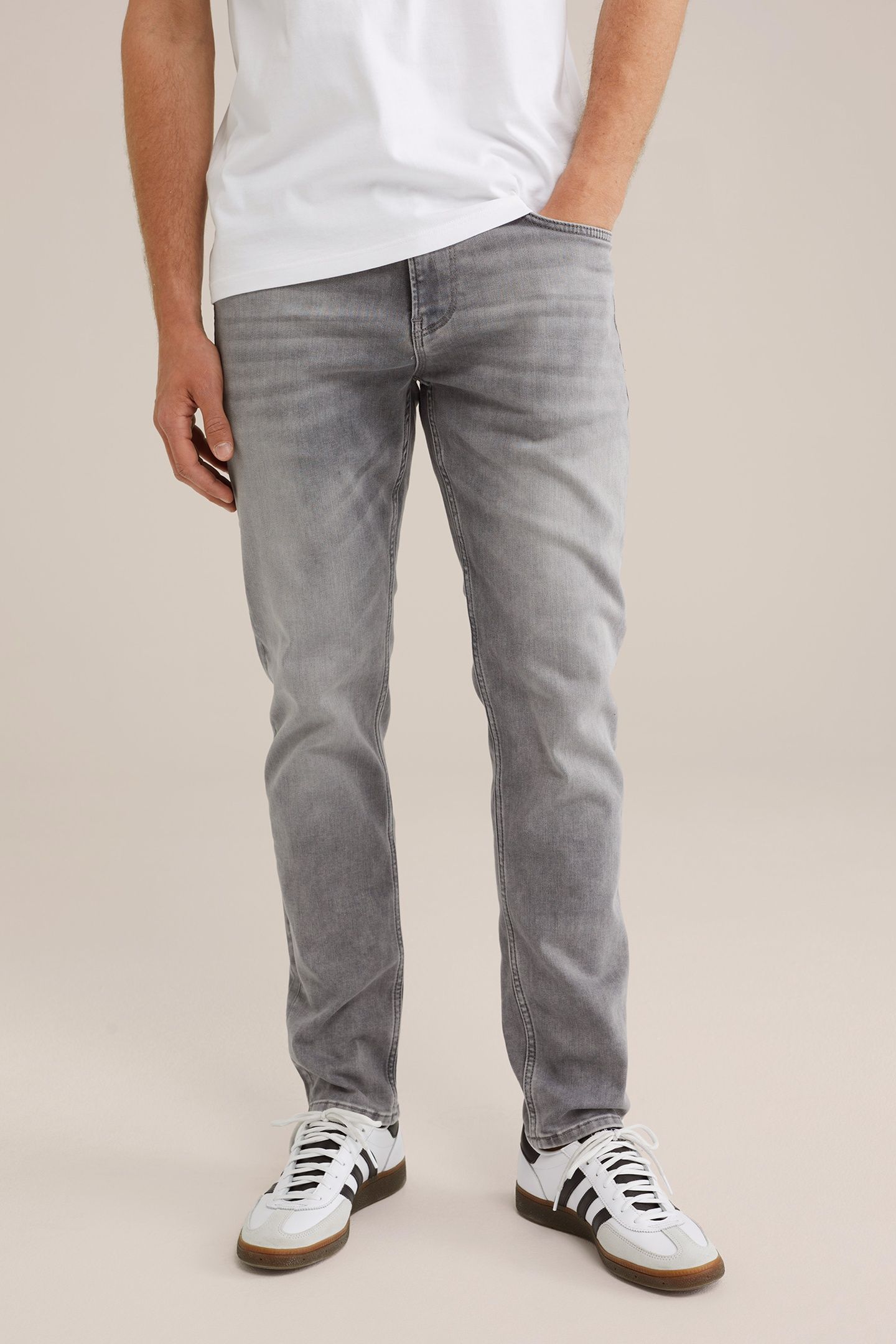 5-POCKET MID WAIST LIGHT GREY 1